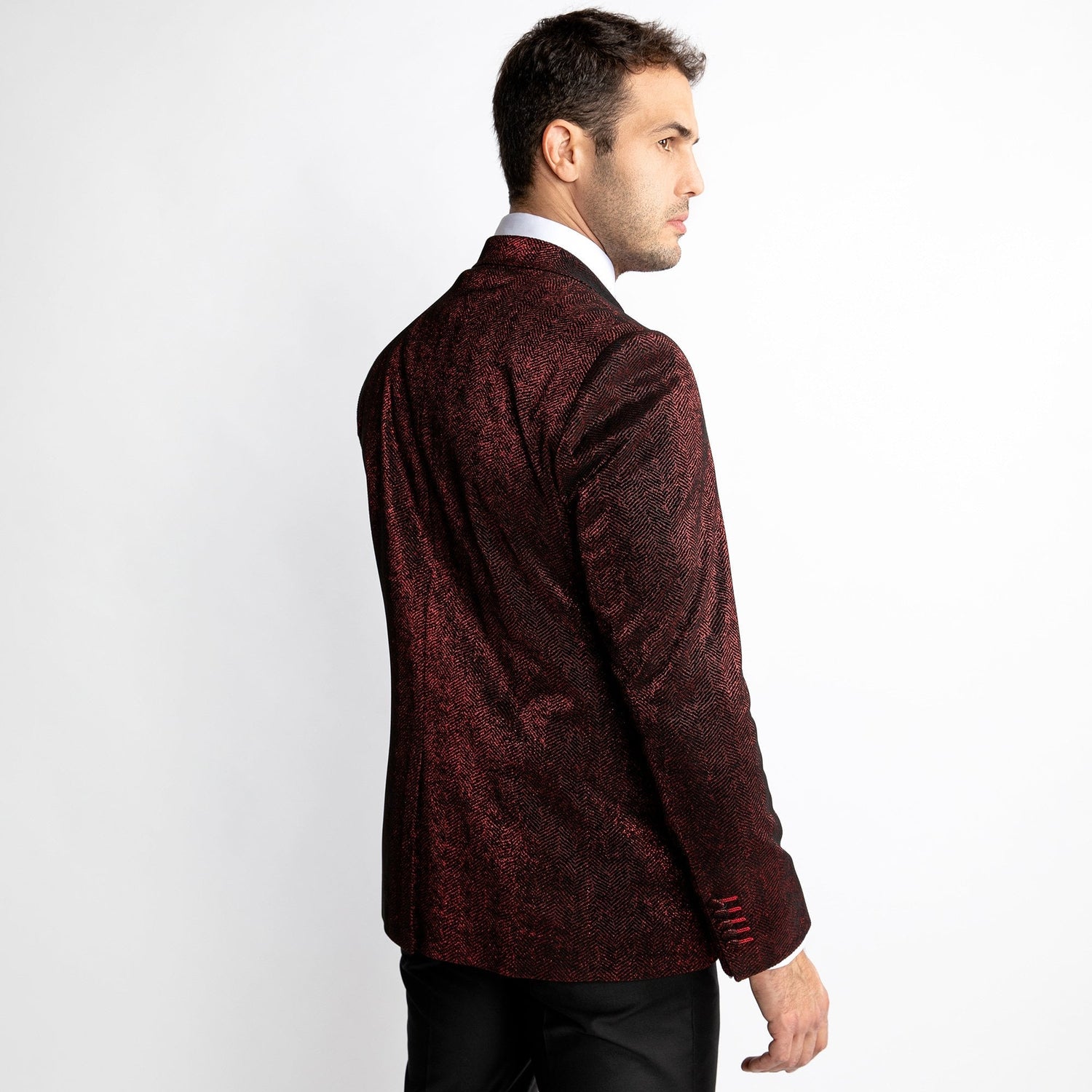 LUXURY FITTED SPARKLING DINNER JACKET – Premium Men's Patterned Shirt by Claudio Lugli | Bold Design, Tailored Fit, Best Printed Shirts