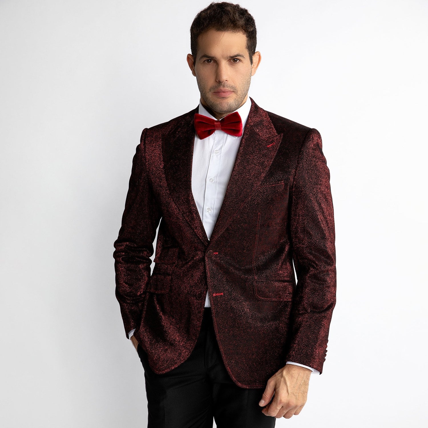 LUXURY FITTED SPARKLING DINNER JACKET – Premium Men's Patterned Shirt by Claudio Lugli | Bold Design, Tailored Fit, Best Printed Shirts
