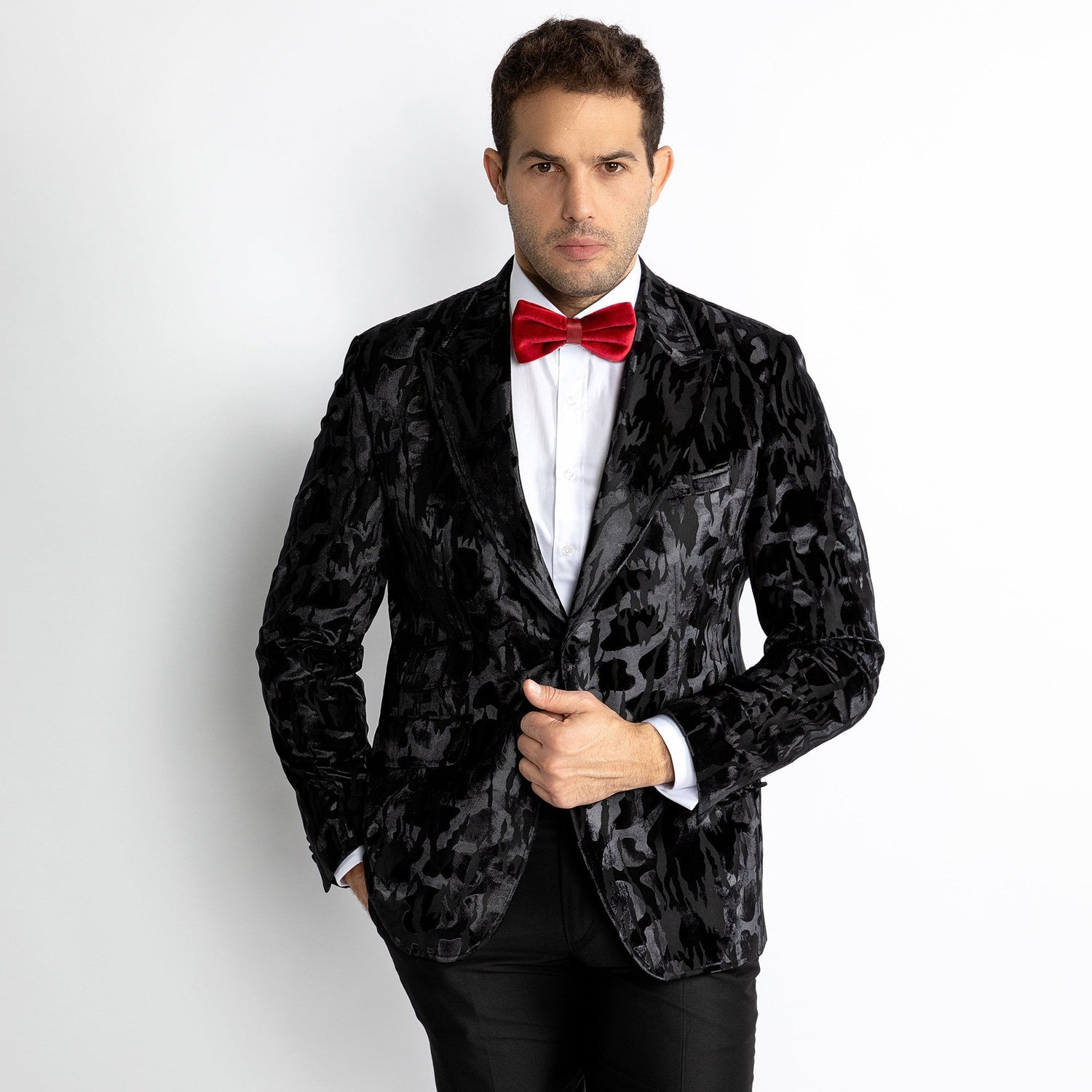 LUXURY FITTED ZEBRA PRINT DINNER JACKET - Premium Men's Patterned Shirt by Claudio Lugli | Bold Design, Tailored Fit, Best Printed Shirts