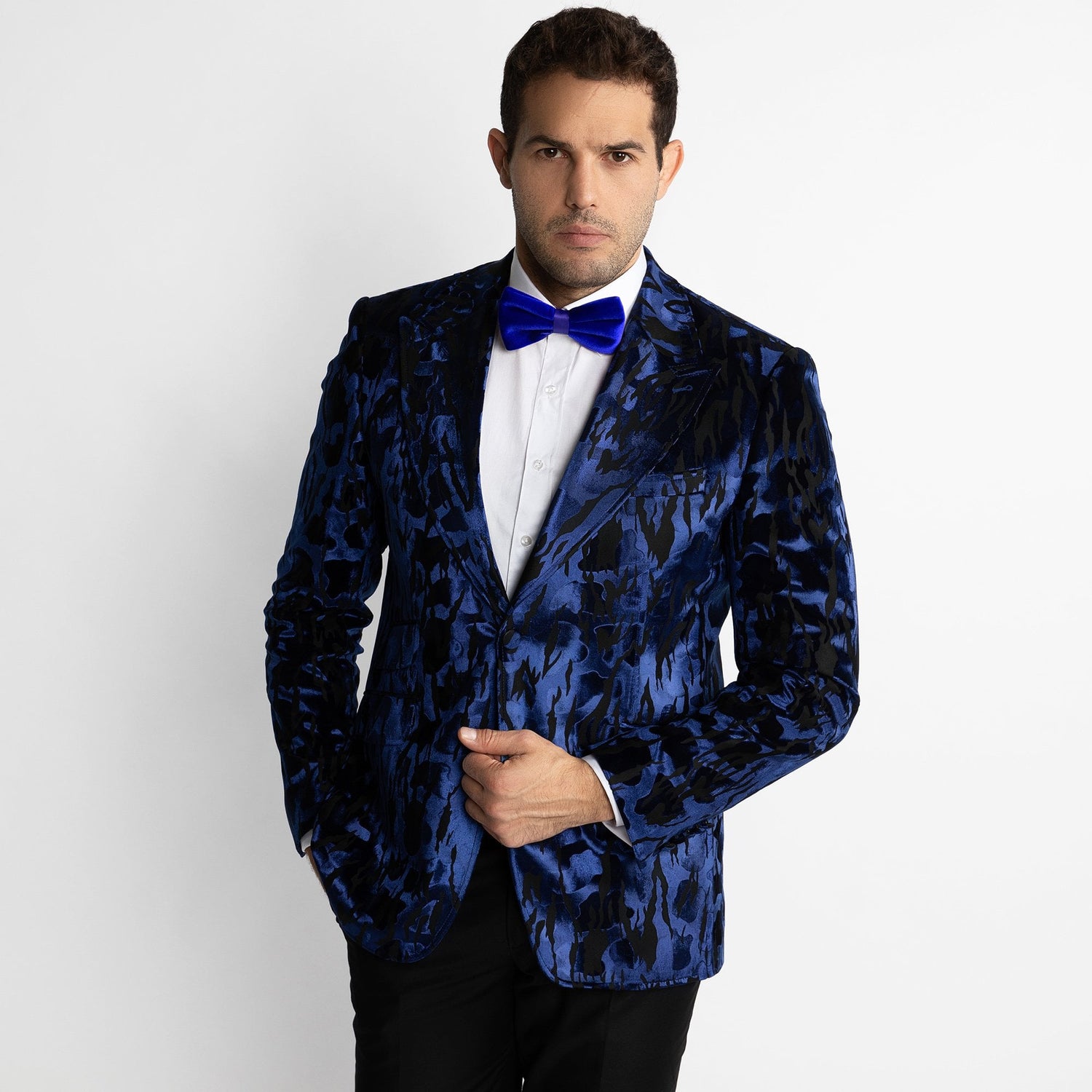 LUXURY FITTED ZEBRA PRINT DINNER JACKET - Premium Men's Patterned Shirt by Claudio Lugli | Bold Design, Tailored Fit, Best Printed Shirts