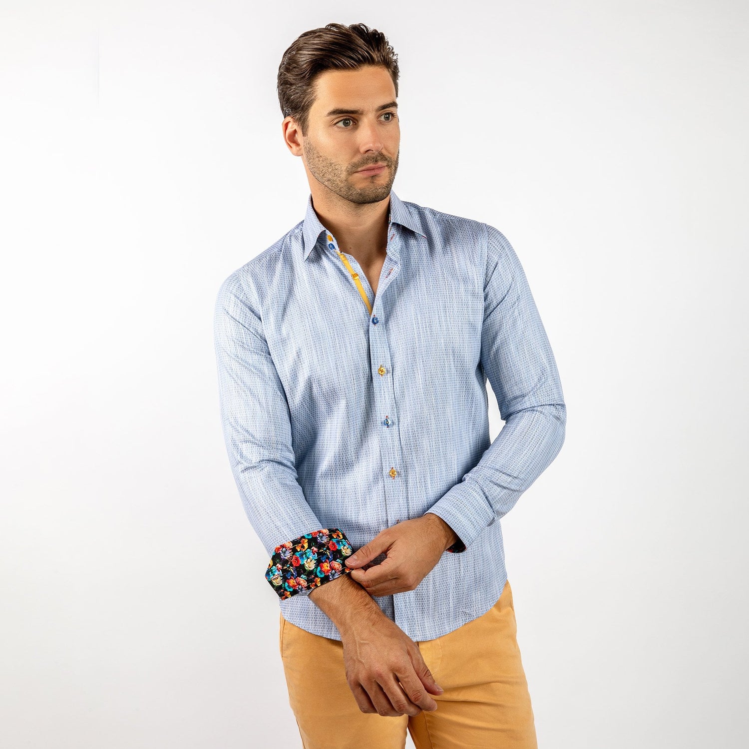 LUXURY KNITTED CLASSIC JACQUARD SHIRT – Premium Men's Patterned Shirt by Claudio Lugli | Bold Design, Tailored Fit, Best Printed Shirts