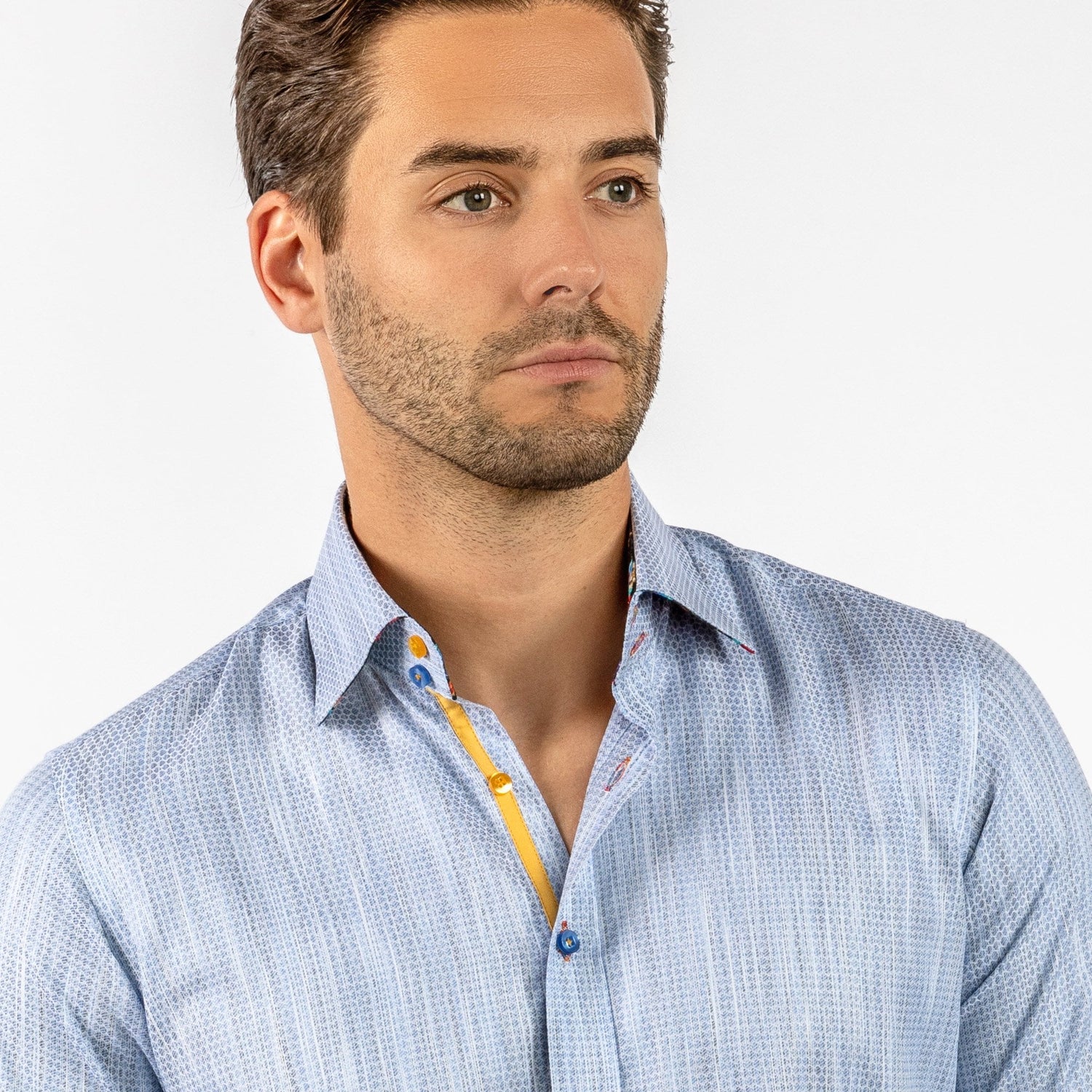 LUXURY KNITTED CLASSIC JACQUARD SHIRT – Premium Men's Patterned Shirt by Claudio Lugli | Bold Design, Tailored Fit, Best Printed Shirts