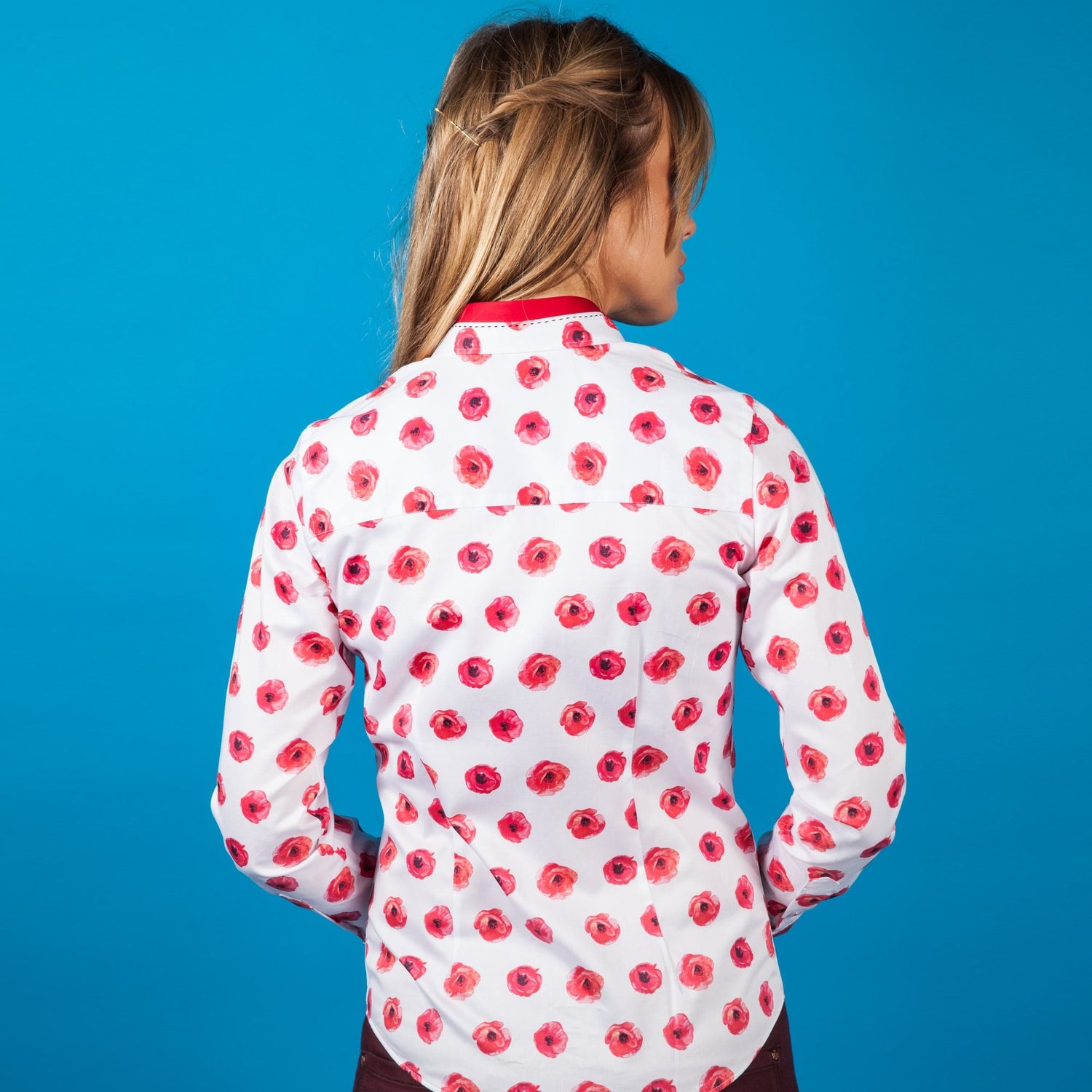 MADONNA POPPY PRINT WOMENS SHIRT - Premium Men's Patterned Shirt by Claudio Lugli | Bold Design, Tailored Fit, Best Printed Shirts