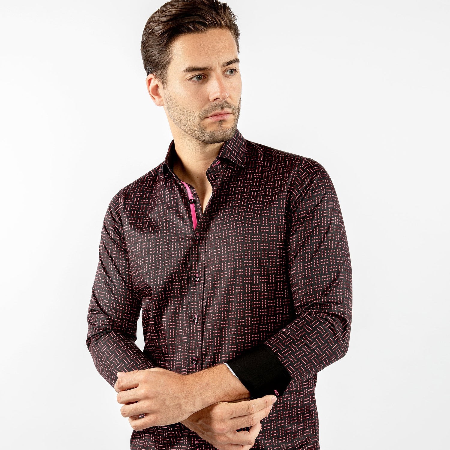MIDNIGHT CLUB: MAINFRAME PRINT SHIRT - Premium Men's Patterned Shirt by Claudio Lugli | Bold Design, Tailored Fit, Best Printed Shirts
