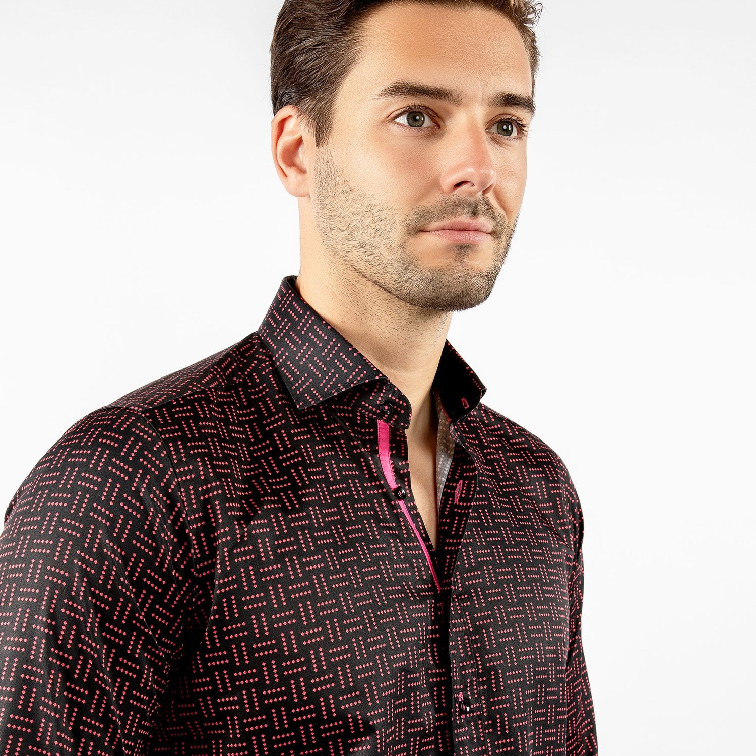 MIDNIGHT CLUB: MAINFRAME PRINT SHIRT - Premium Men's Patterned Shirt by Claudio Lugli | Bold Design, Tailored Fit, Best Printed Shirts
