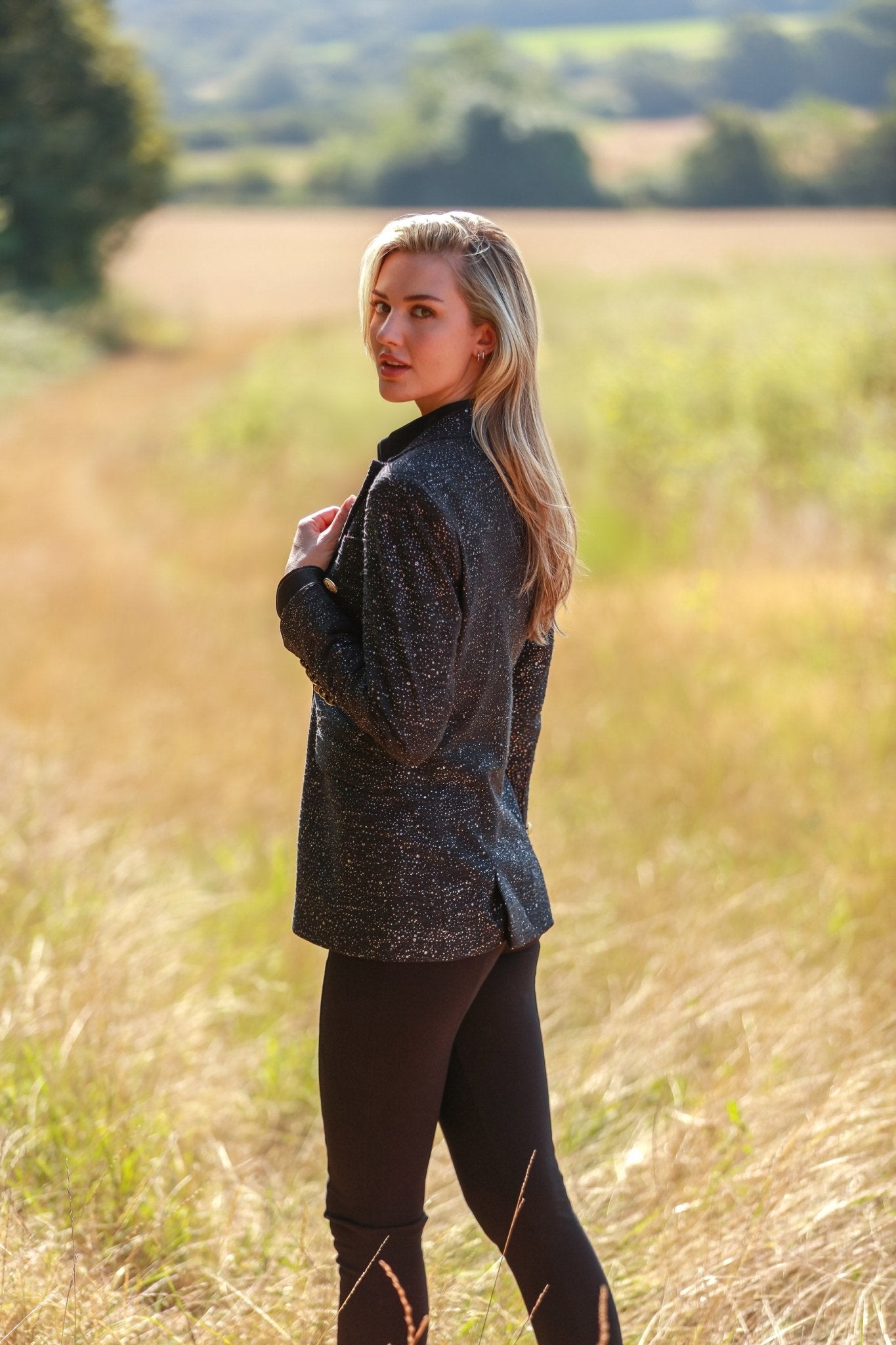 MIDNIGHT SPARKLE DOUBLE BREASTED PRINTED WOMENS JACKET – Premium Men's Patterned Shirt by Claudio Lugli | Bold Design, Tailored Fit, Best Printed Shirts