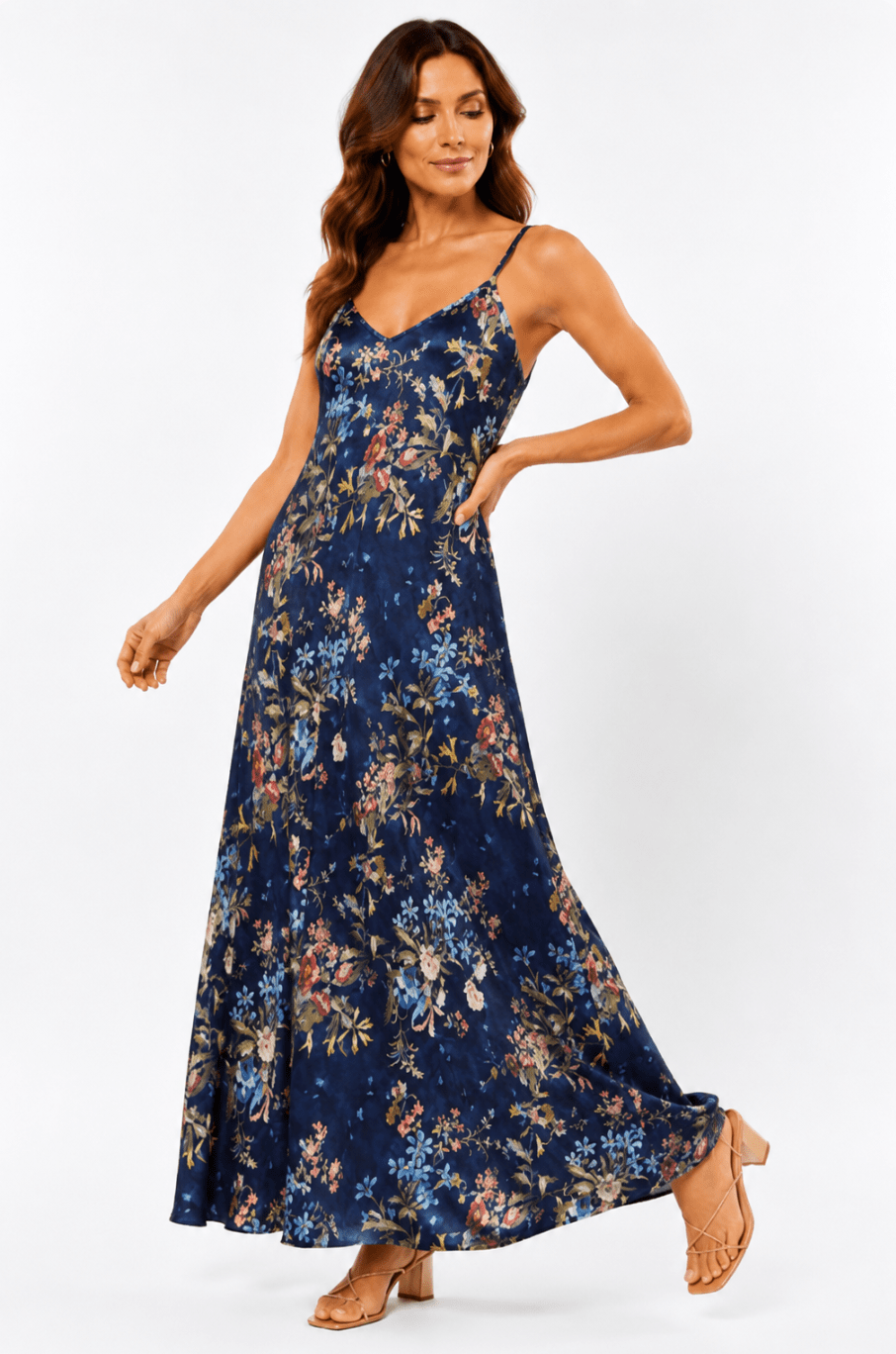 MISUMI BOUQUET GARDEN SATIN SLIP DRESS - Claudio Lugli Shirts