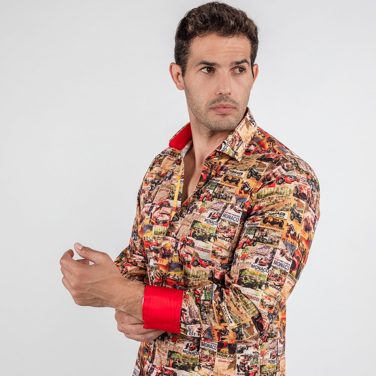 MONACO MONTAGE PRINT SHIRT – Premium Men's Patterned Shirt by Claudio Lugli | Bold Design, Tailored Fit, Best Printed Shirts
