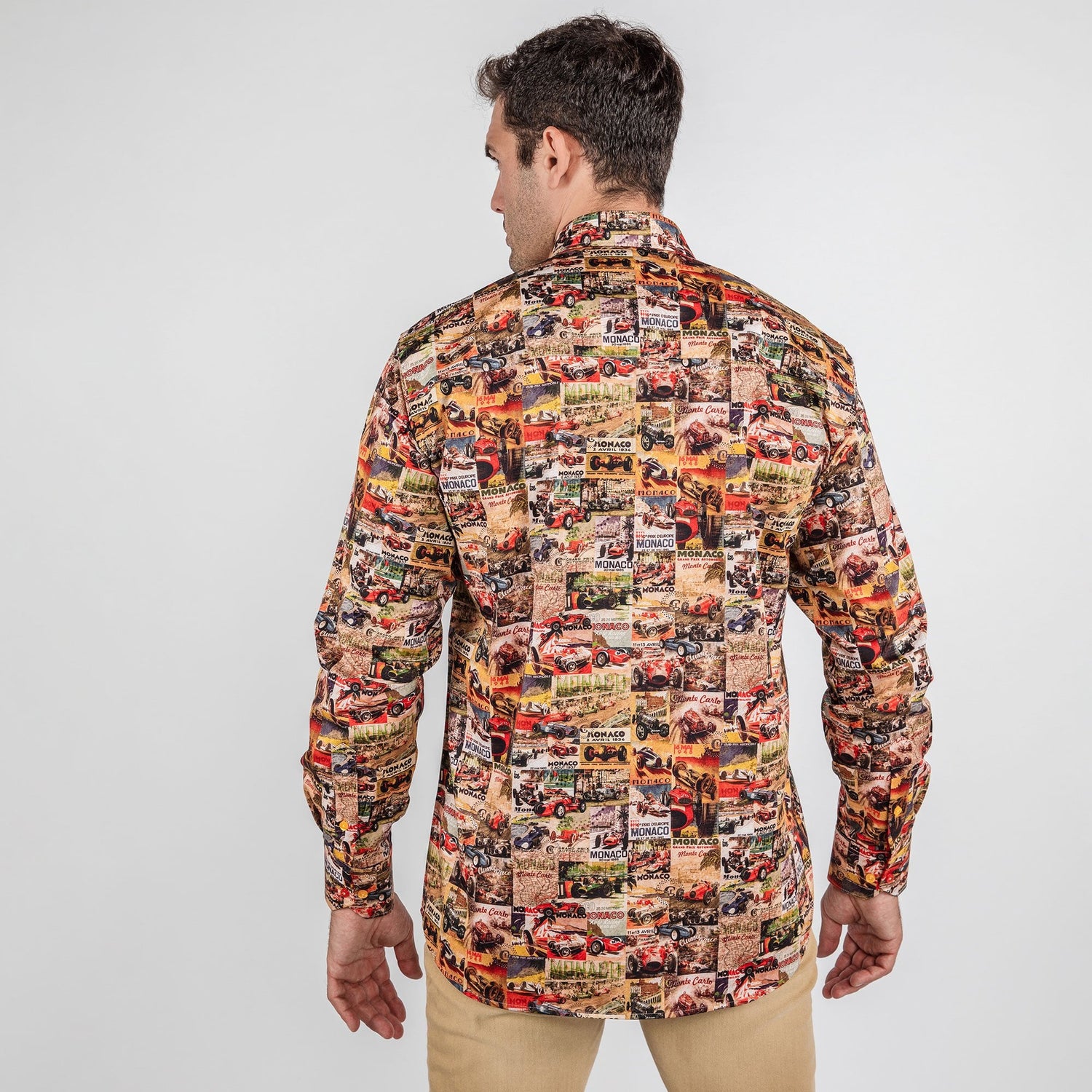 MONACO MONTAGE PRINT SHIRT – Premium Men's Patterned Shirt by Claudio Lugli | Bold Design, Tailored Fit, Best Printed Shirts