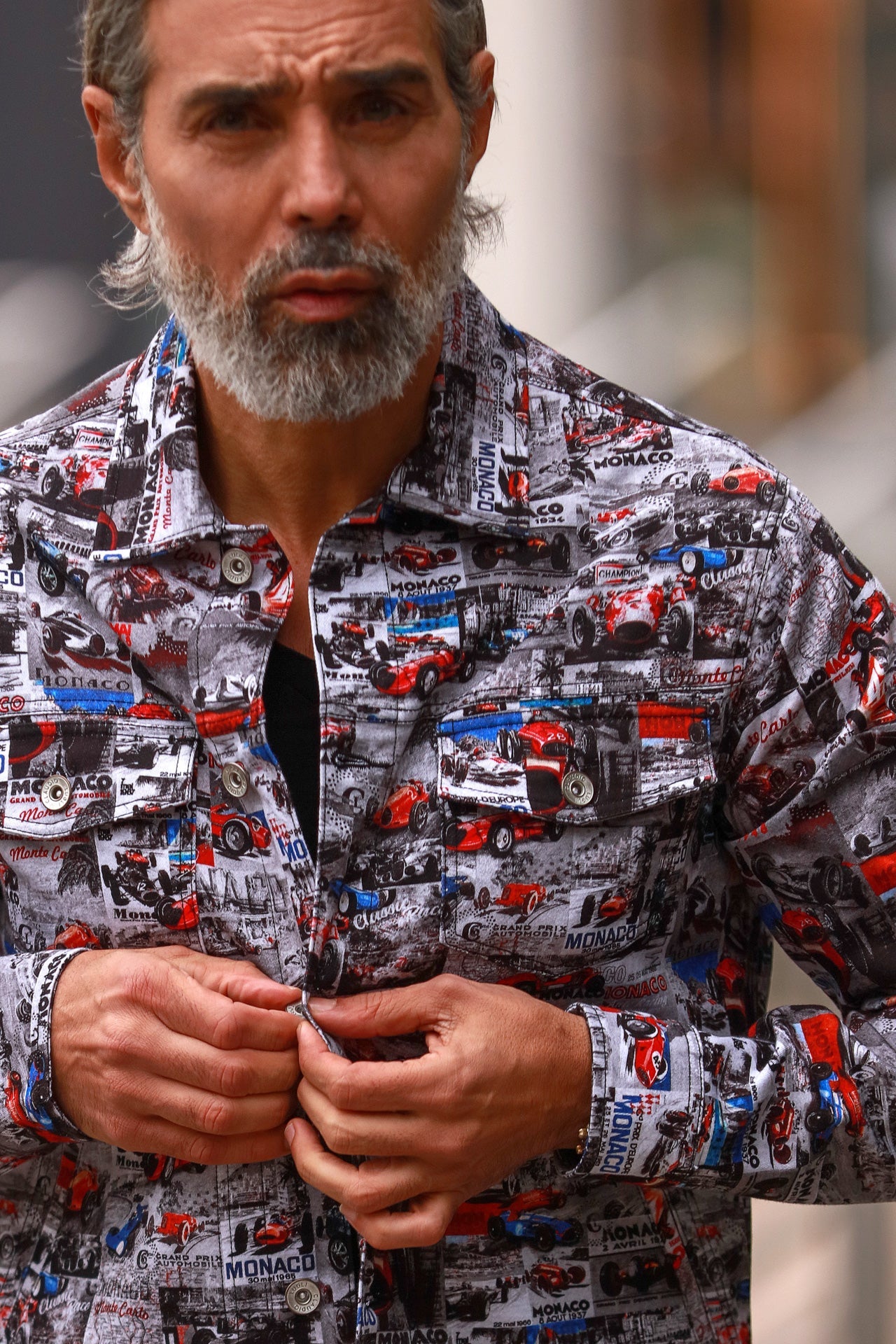 MONACO SHACKET - Premium Men's Patterned Shirt by Claudio Lugli | Bold Design, Tailored Fit, Best Printed Shirts