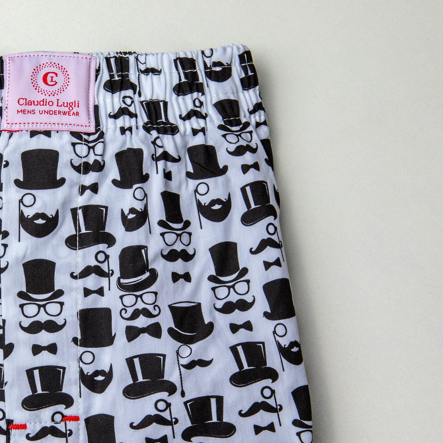 MOUSTACHE MAN COTTON POPLIN PRINT BOXER SHORTS – Premium Men's Patterned Shirt by Claudio Lugli | Bold Design, Tailored Fit, Best Printed Shirts