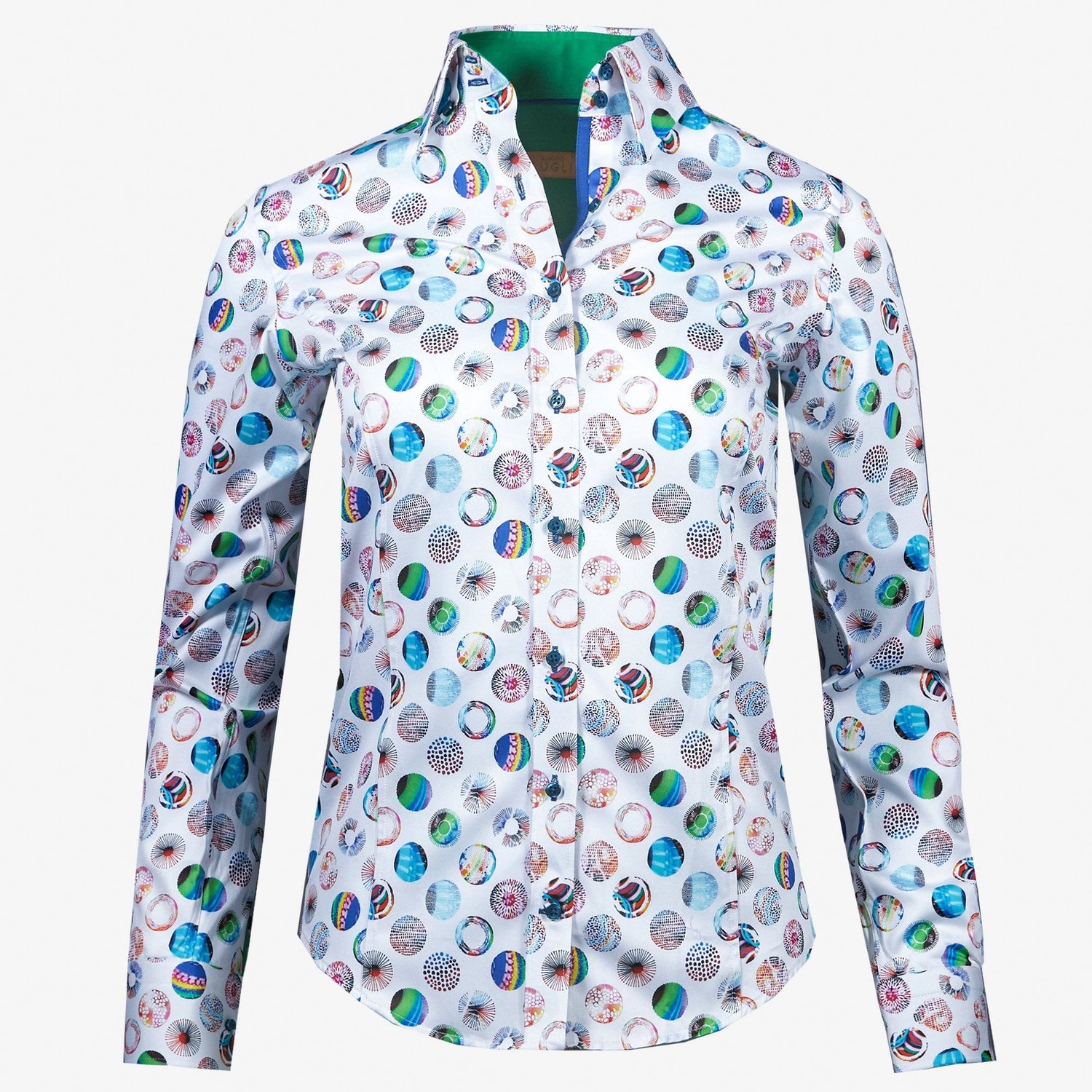 MULTICOLOUR BALLS WOMENS PRINT SHIRT - Premium Men's Patterned Shirt by Claudio Lugli | Bold Design, Tailored Fit, Best Printed Shirts