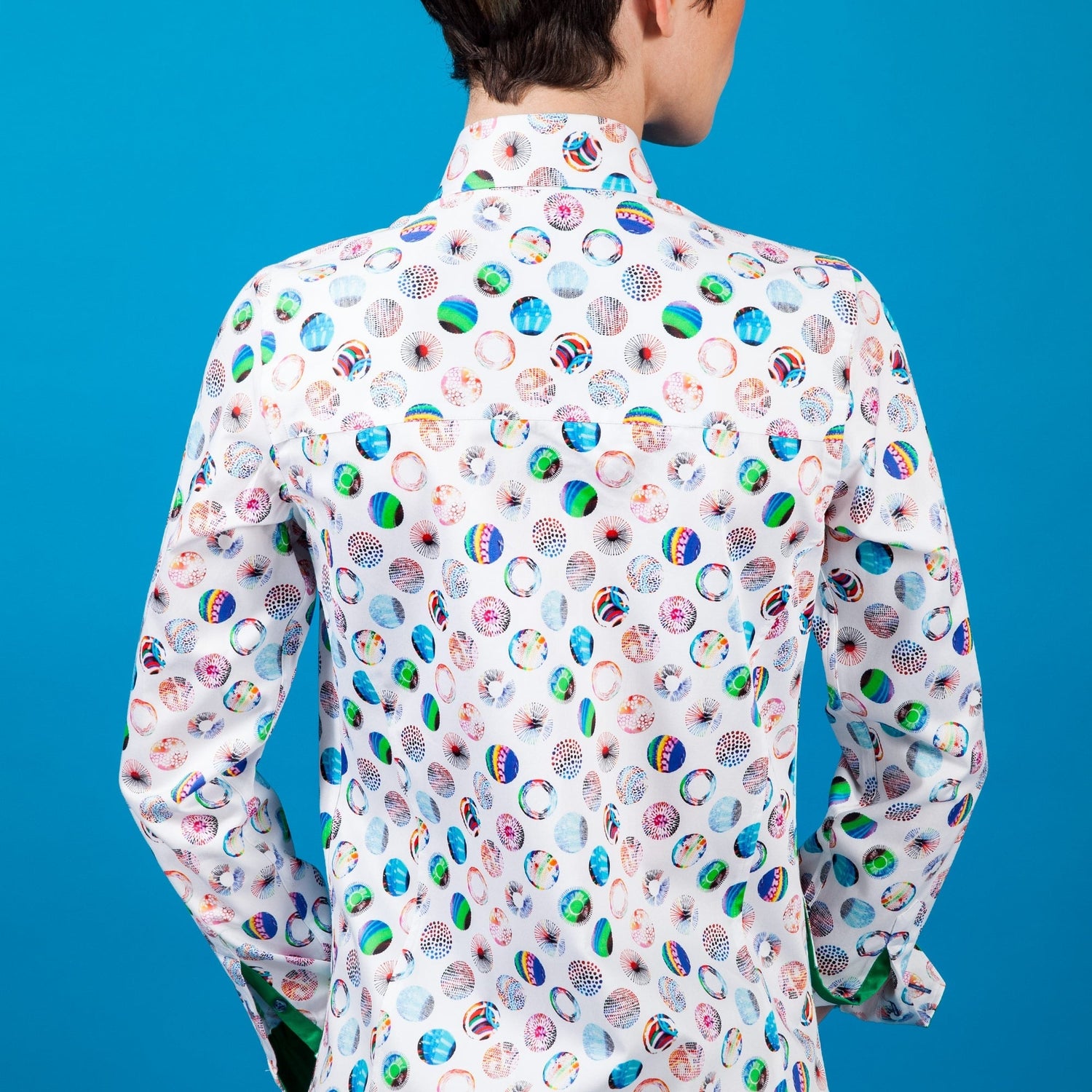 MULTICOLOUR BALLS WOMENS PRINT SHIRT - Premium Men's Patterned Shirt by Claudio Lugli | Bold Design, Tailored Fit, Best Printed Shirts