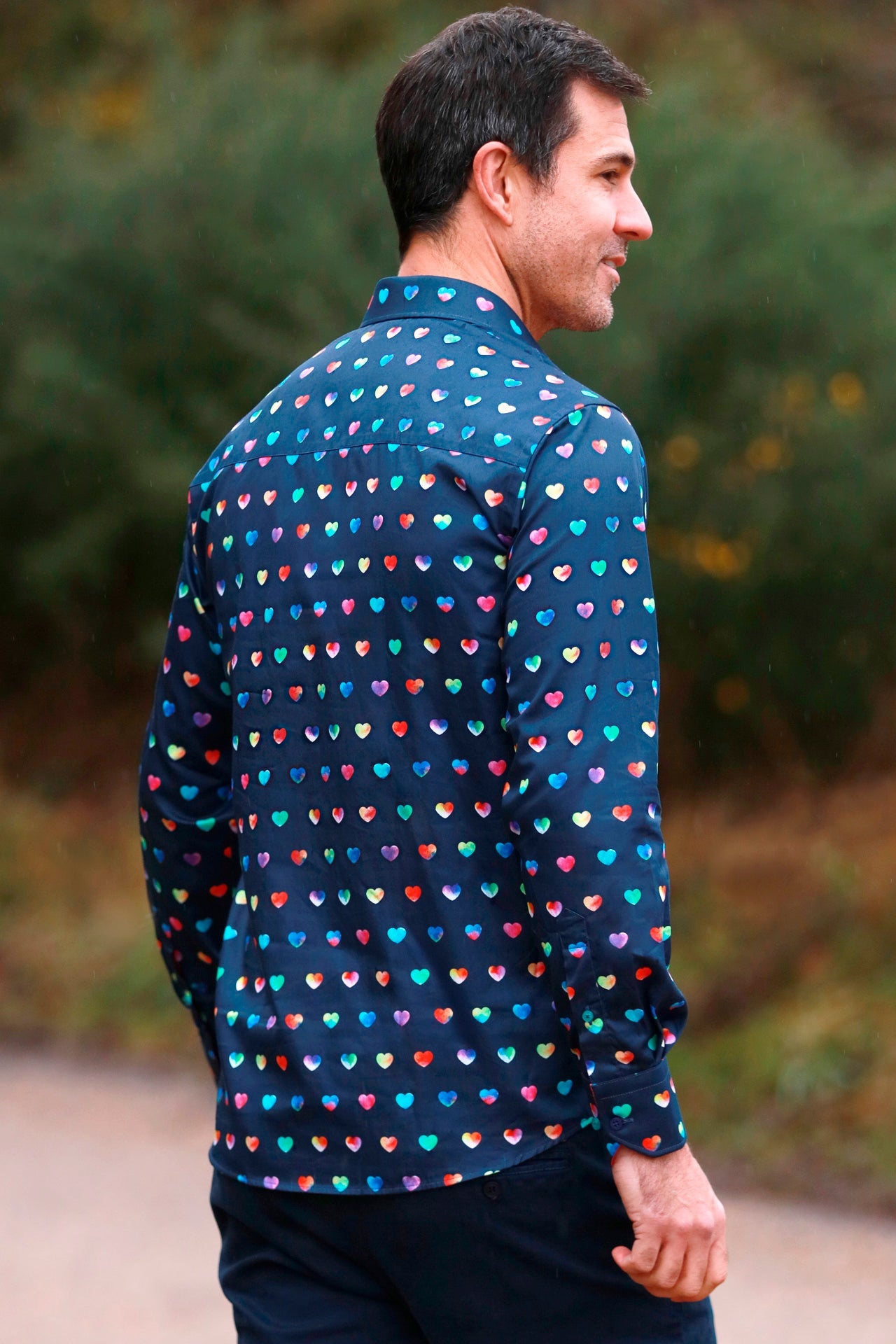 MULTICOLOUR HEARTS PRINT SHIRT - Premium Men's Patterned Shirt by Claudio Lugli | Bold Design, Tailored Fit, Best Printed Shirts