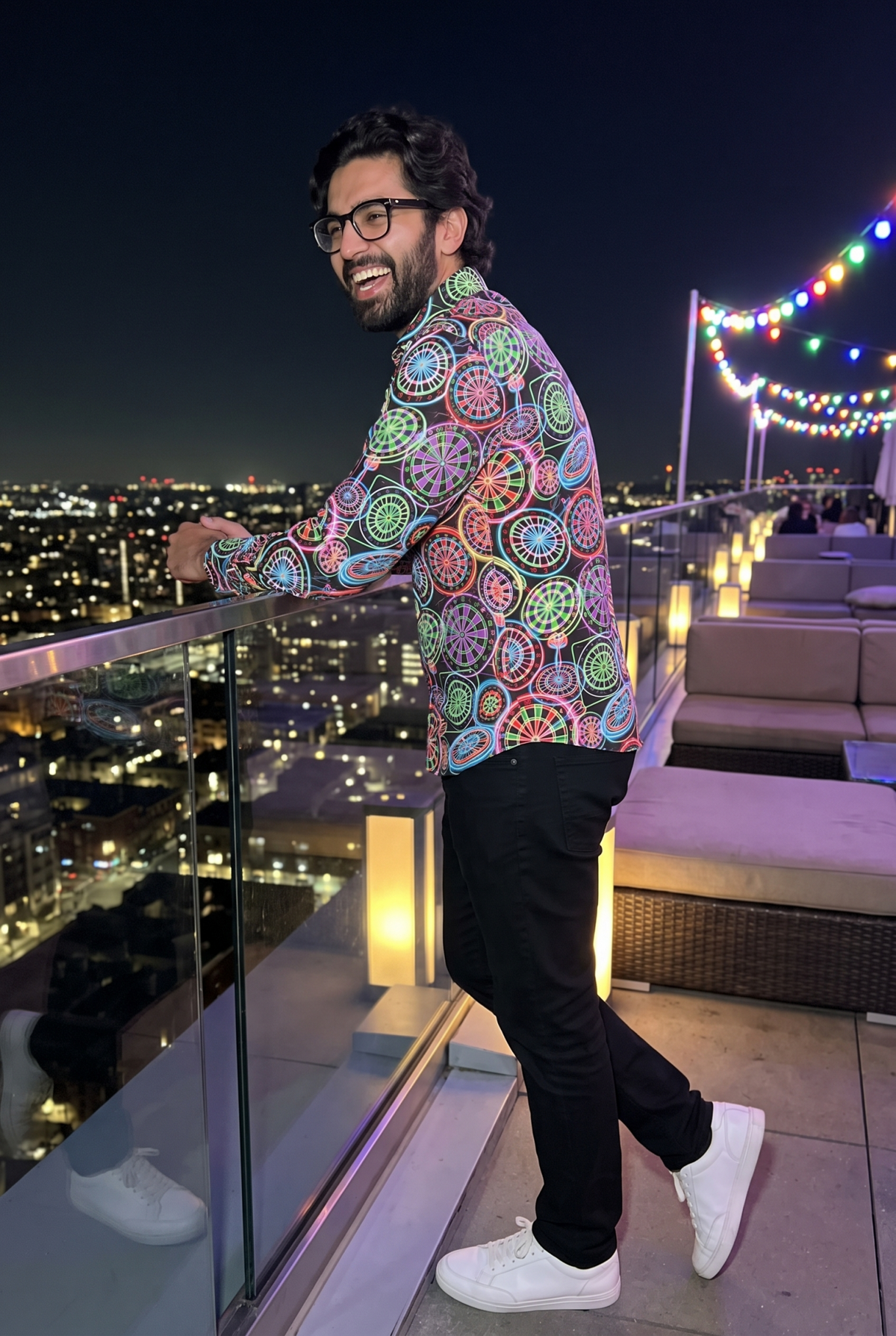 Neon Dartboard Print Shirt - Claudio Lugli Shirts