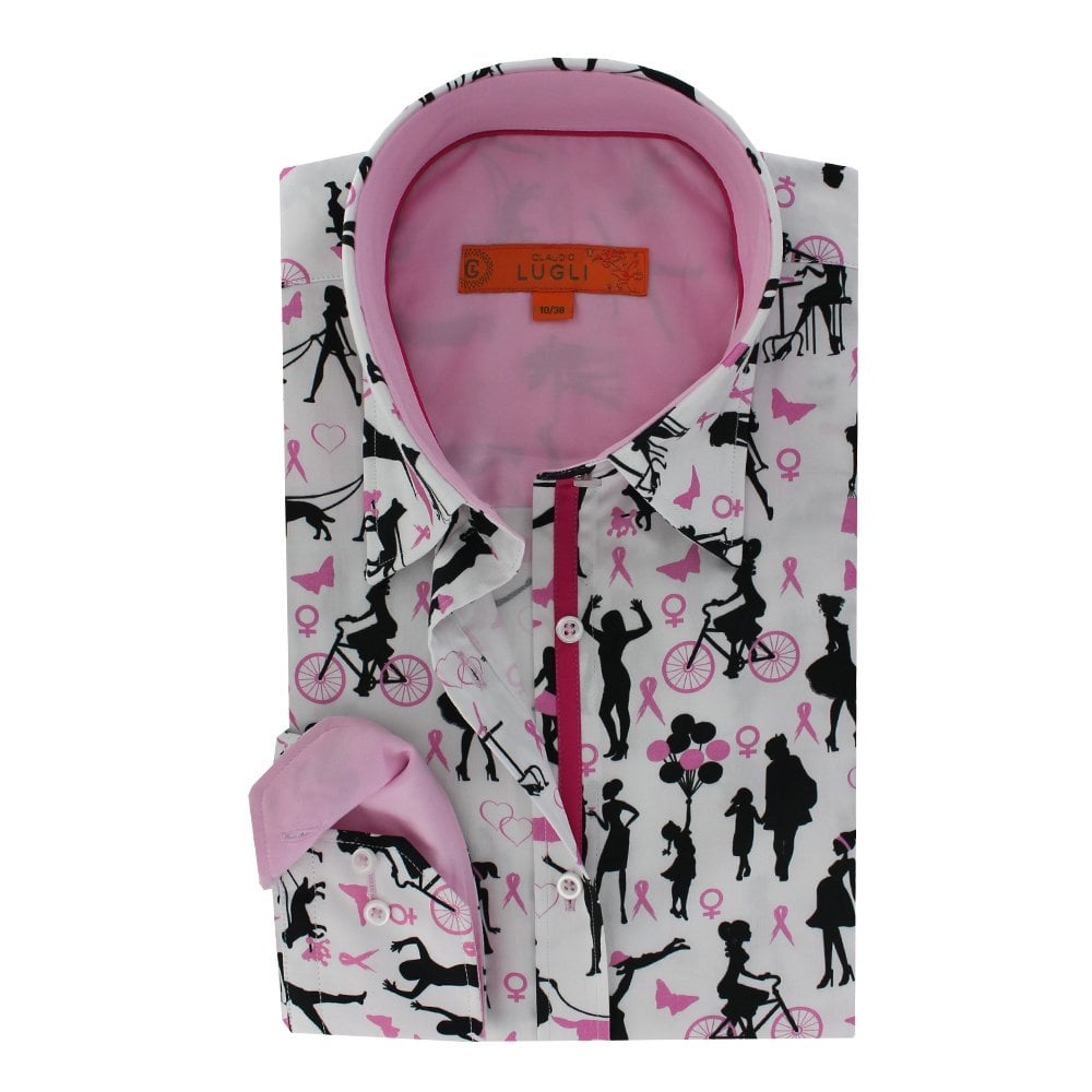 NHS SUPPORT HUMANITY WOMENS PRINT SHIRT - Premium Men's Patterned Shirt by Claudio Lugli | Bold Design, Tailored Fit, Best Printed Shirts