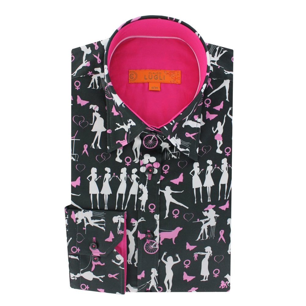 NHS SUPPORT HUMANITY WOMENS PRINT SHIRT - Premium Men's Patterned Shirt by Claudio Lugli | Bold Design, Tailored Fit, Best Printed Shirts