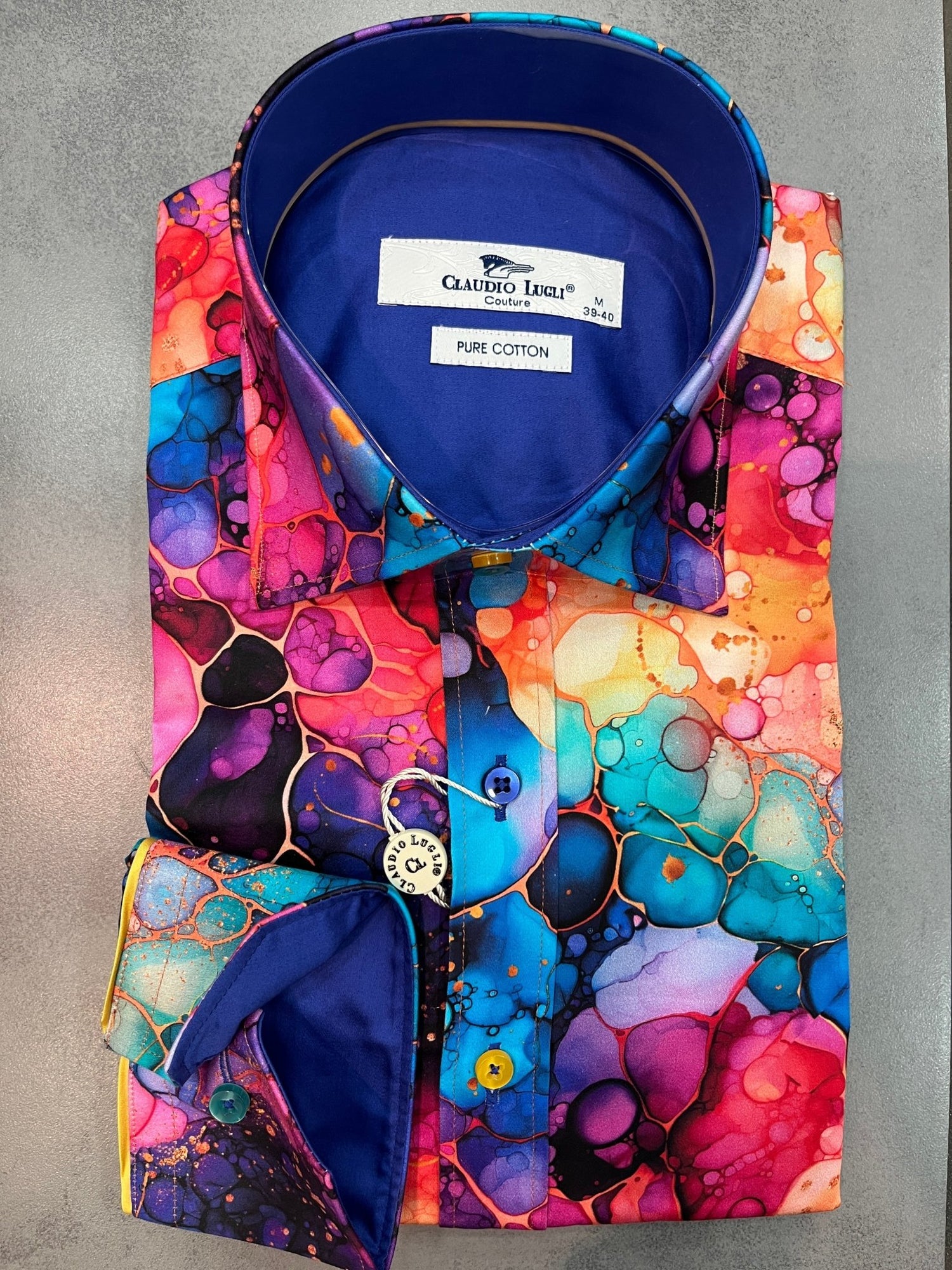 OIL LIQUID PRINT SHIRT – Premium Men's Patterned Shirt by Claudio Lugli | Bold Design, Tailored Fit, Best Printed Shirts