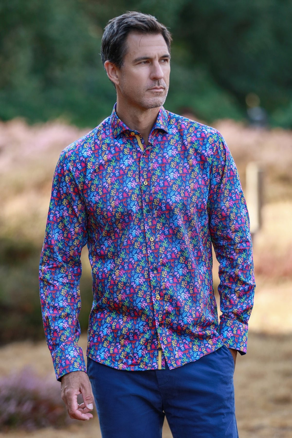Ornamental Silhouette Print Shirt - Claudio Lugli Shirts