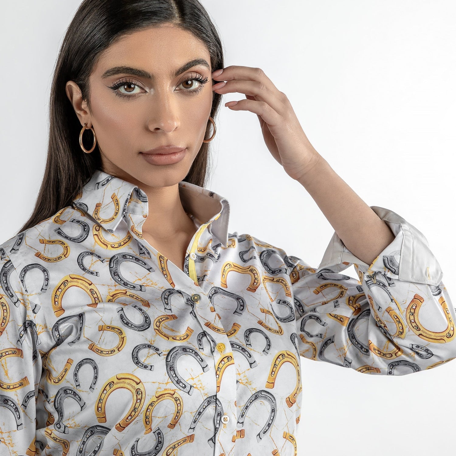 ORNATE HORSESHOE COLLECTION WOMENS PRINT SHIRT - Premium Men's Patterned Shirt by Claudio Lugli | Bold Design, Tailored Fit, Best Printed Shirts