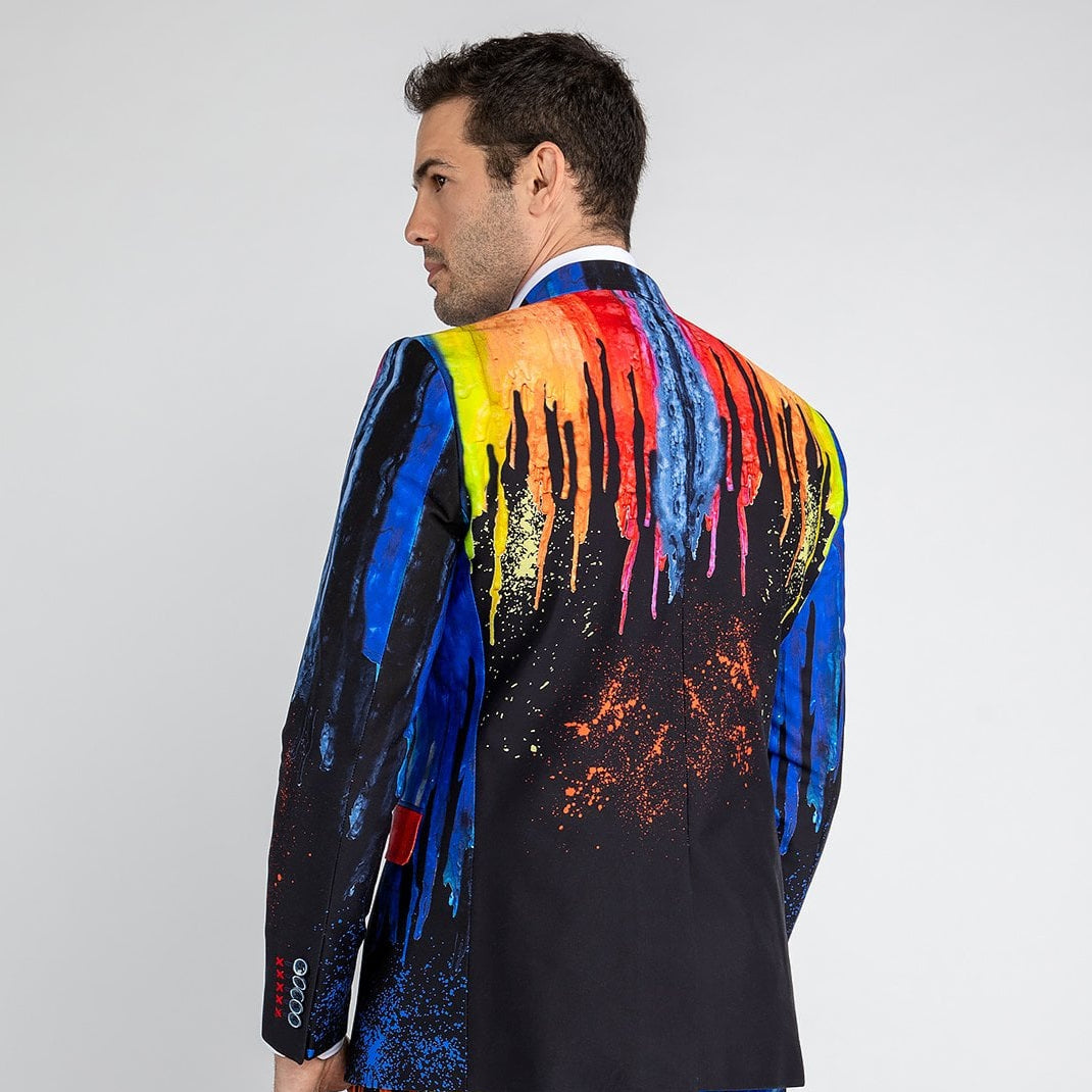 PAINT DRIP PRINTED JACKET – Premium Men's Patterned Shirt by Claudio Lugli | Bold Design, Tailored Fit, Best Printed Shirts