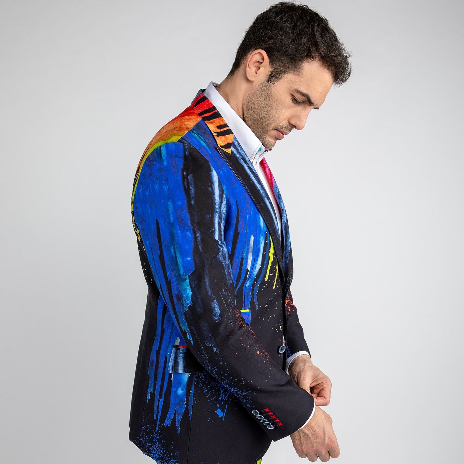 PAINT DRIP PRINTED JACKET – Premium Men's Patterned Shirt by Claudio Lugli | Bold Design, Tailored Fit, Best Printed Shirts