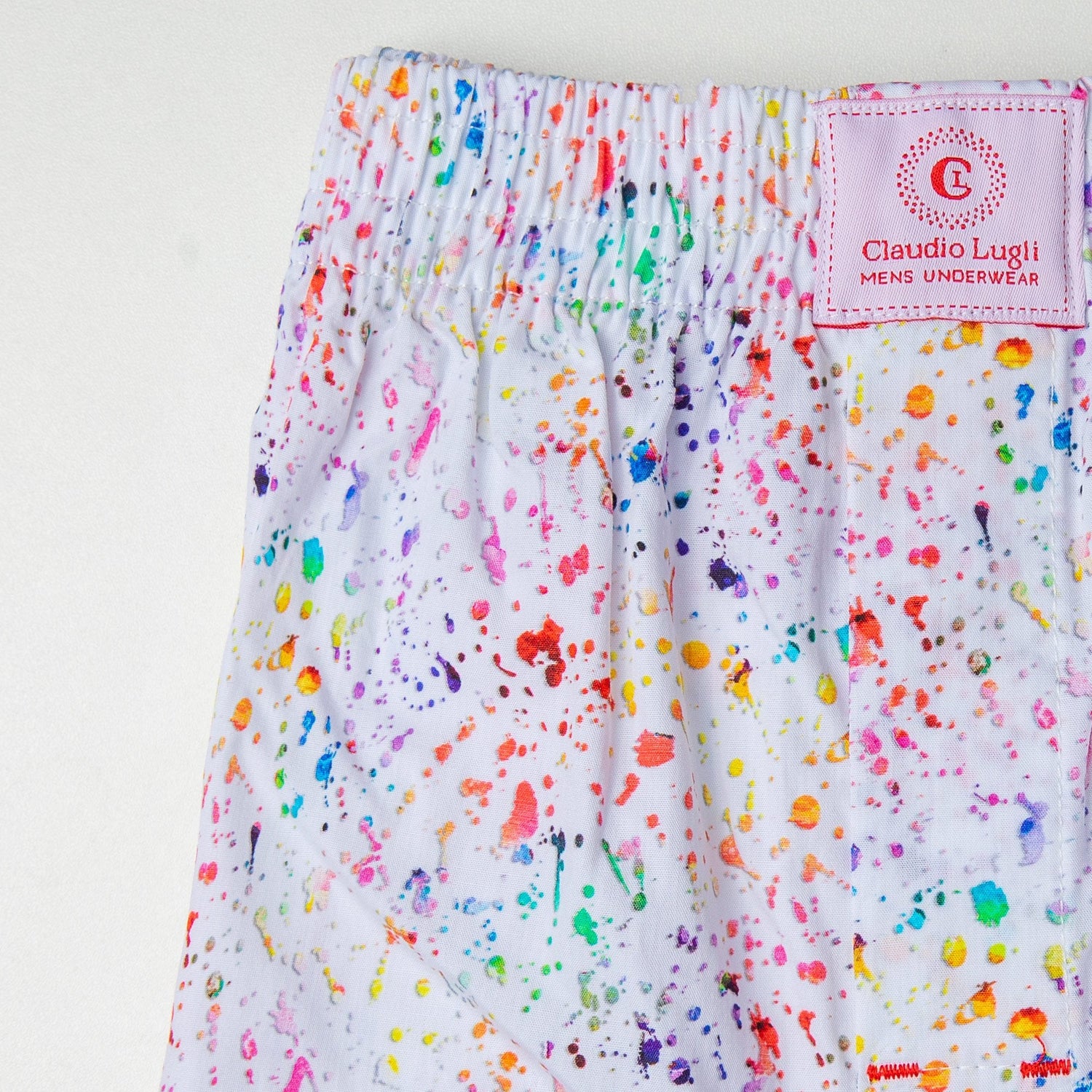 PAINT SPLASH POPLIN COTTON PRINT BOXER SHORTS - Premium Men's Patterned Shirt by Claudio Lugli | Bold Design, Tailored Fit, Best Printed Shirts