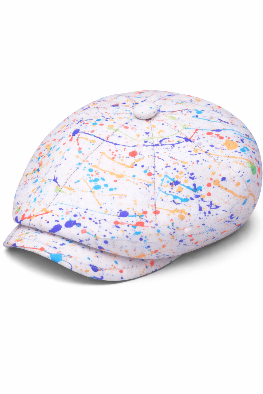 Paint Splash White Printed BUTTON - TOP Cap - Claudio Lugli Shirts