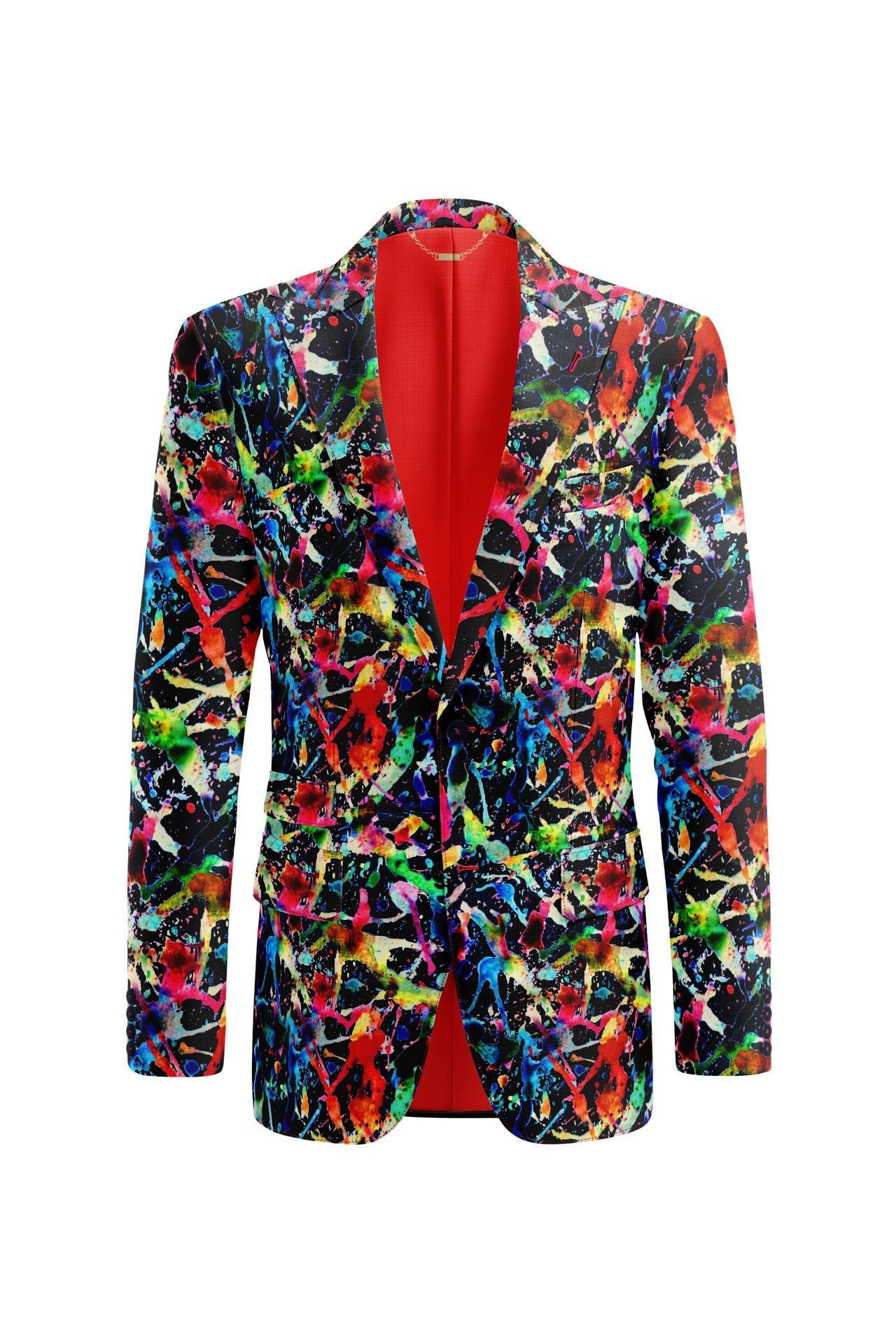 PAINT SPLATTER PRINT JACKET - Premium Men's Patterned Shirt by Claudio Lugli | Bold Design, Tailored Fit, Best Printed Shirts