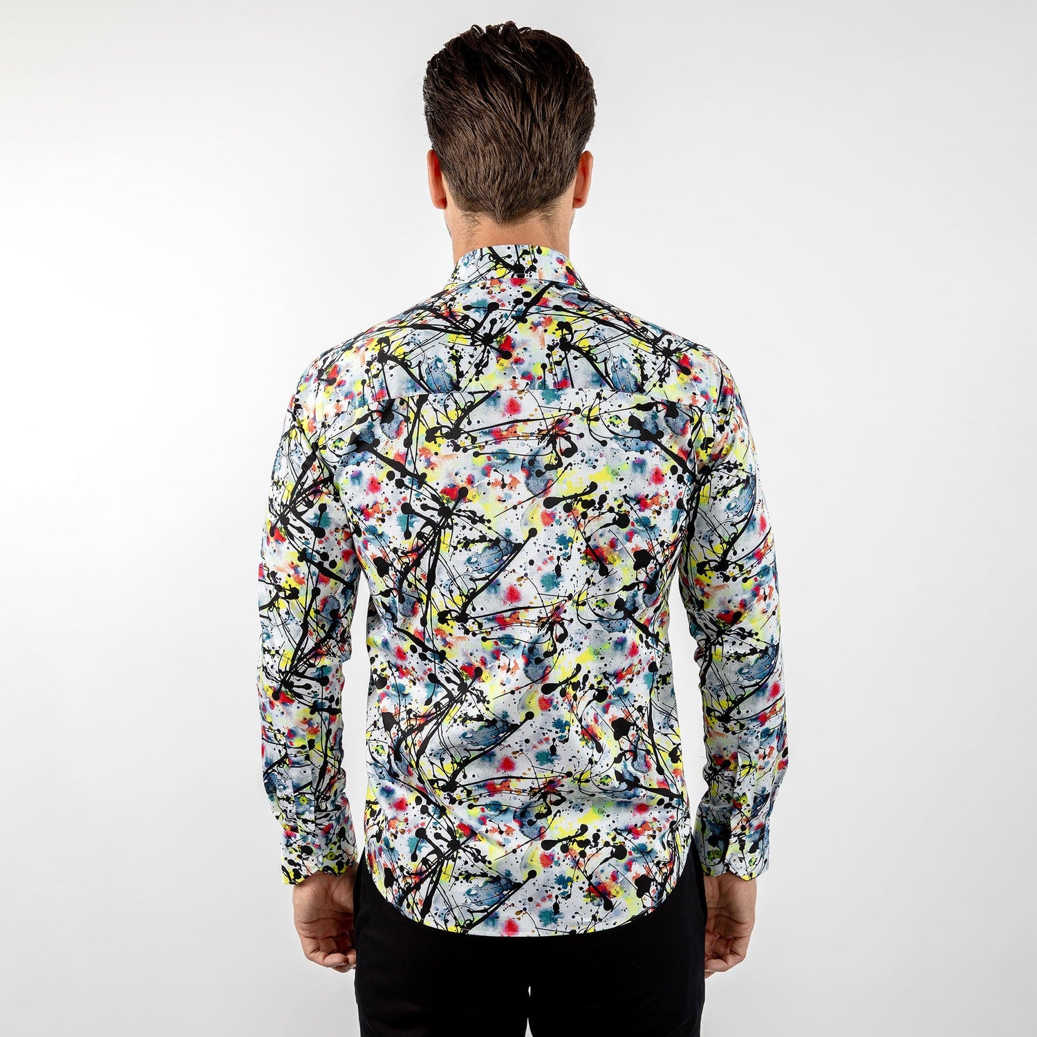 PAINT SPLATTER PRINT SHIRT – Premium Men's Patterned Shirt by Claudio Lugli | Bold Design, Tailored Fit, Best Printed Shirts