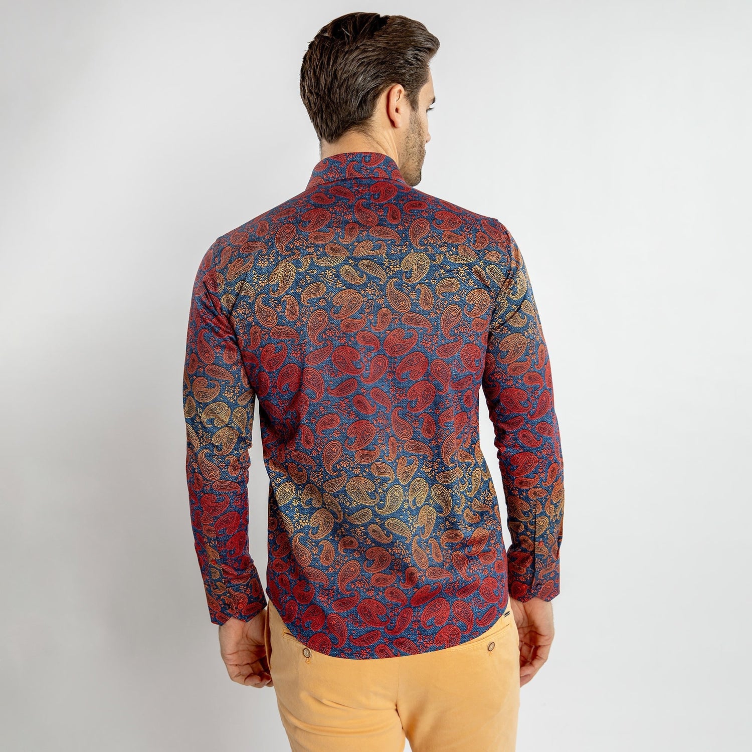 PAISLEY BLEND PLACEMENT PRINT SHIRT - Premium Men's Patterned Shirt by Claudio Lugli | Bold Design, Tailored Fit, Best Printed Shirts