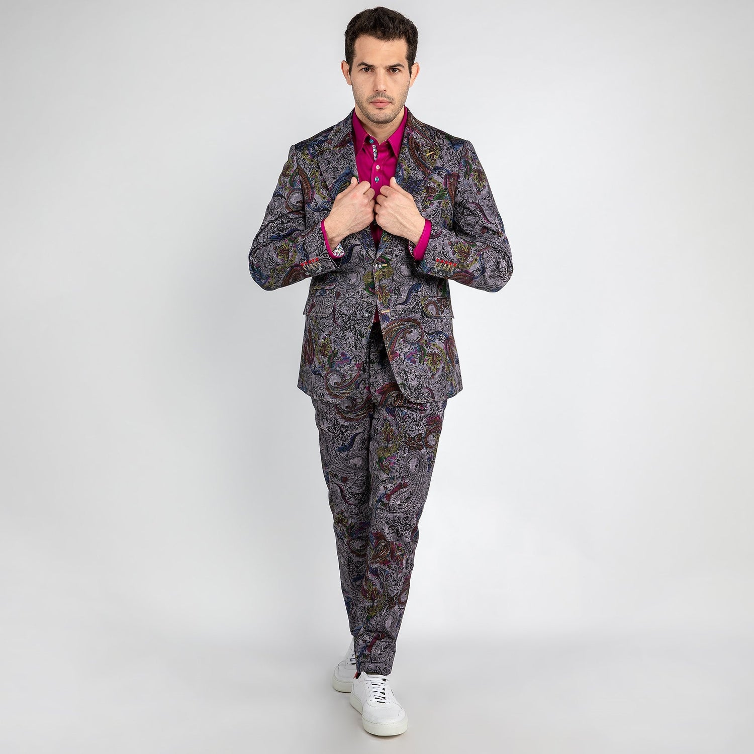 PAISLEY PRINTED 2 PIECE SUIT – Premium Men's Patterned Shirt by Claudio Lugli | Bold Design, Tailored Fit, Best Printed Shirts