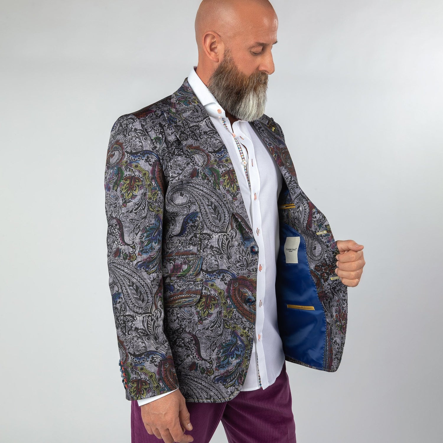 PAISLEY PRINTED JACKET - Claudio Lugli Shirts