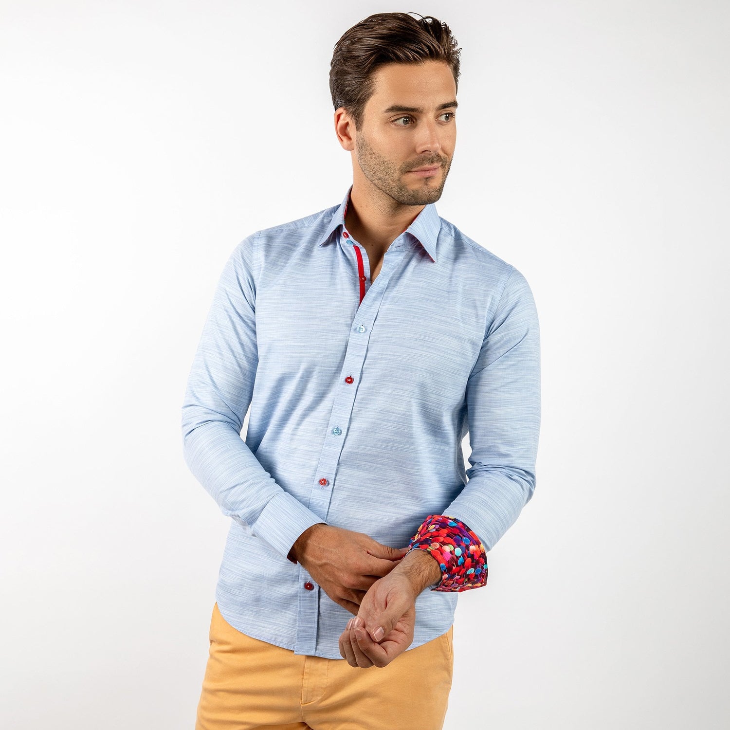 PALE FAINT SHADING CLASSIC SHIRT - Premium Men's Patterned Shirt by Claudio Lugli | Bold Design, Tailored Fit, Best Printed Shirts