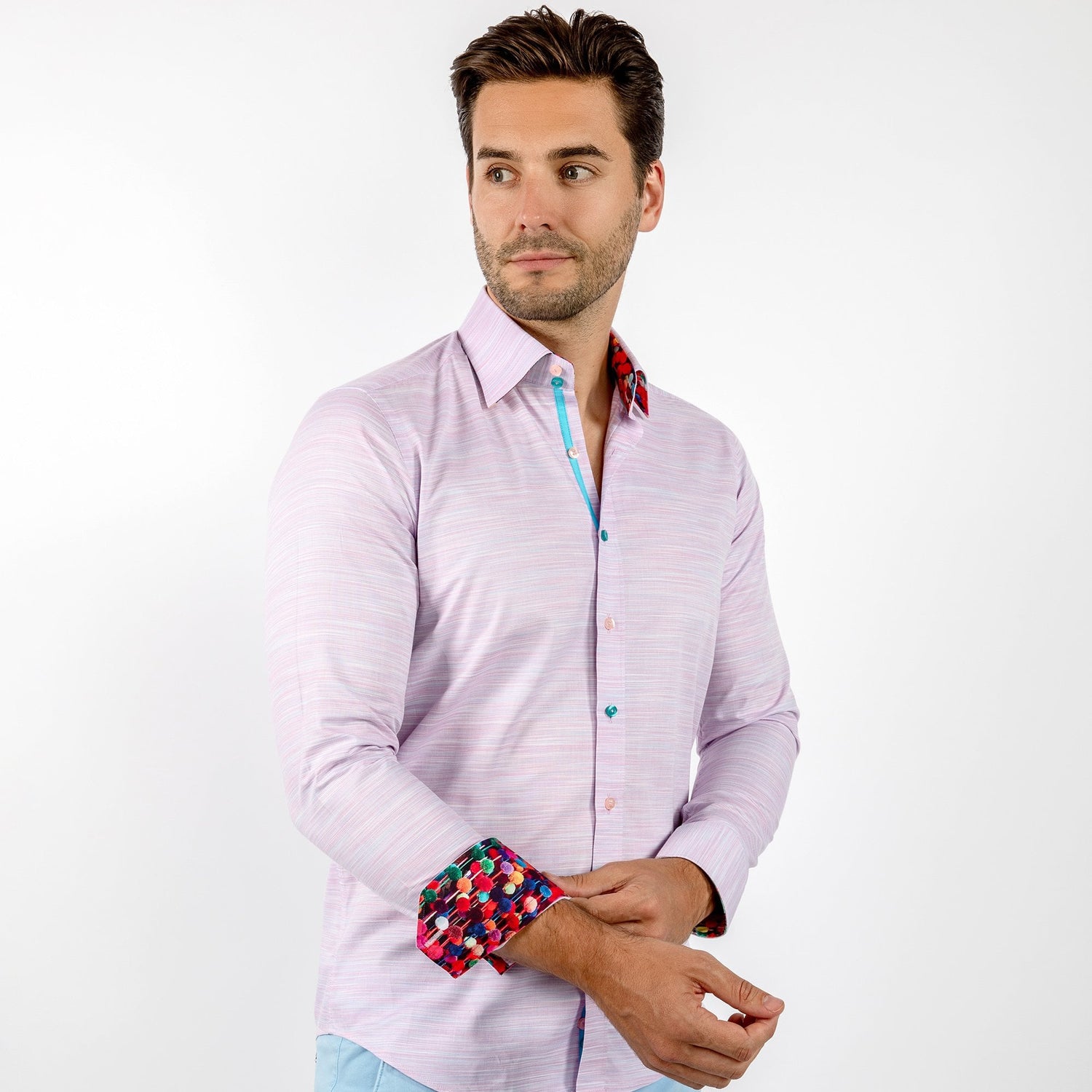 PALE FAINT SHADING CLASSIC SHIRT - Premium Men's Patterned Shirt by Claudio Lugli | Bold Design, Tailored Fit, Best Printed Shirts