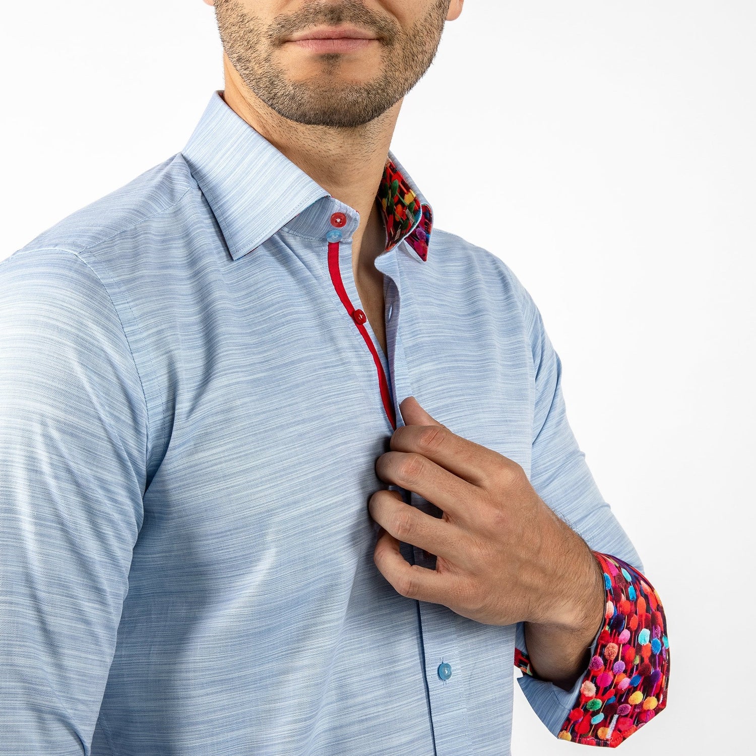 PALE FAINT SHADING CLASSIC SHIRT - Premium Men's Patterned Shirt by Claudio Lugli | Bold Design, Tailored Fit, Best Printed Shirts