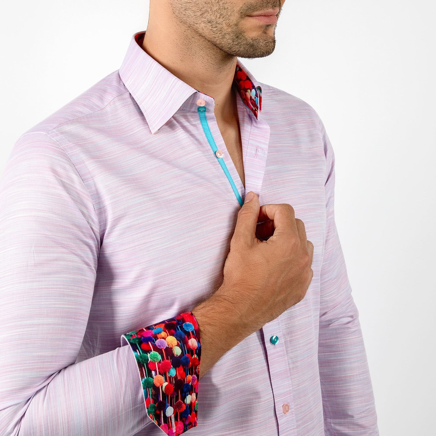 PALE FAINT SHADING CLASSIC SHIRT - Premium Men's Patterned Shirt by Claudio Lugli | Bold Design, Tailored Fit, Best Printed Shirts