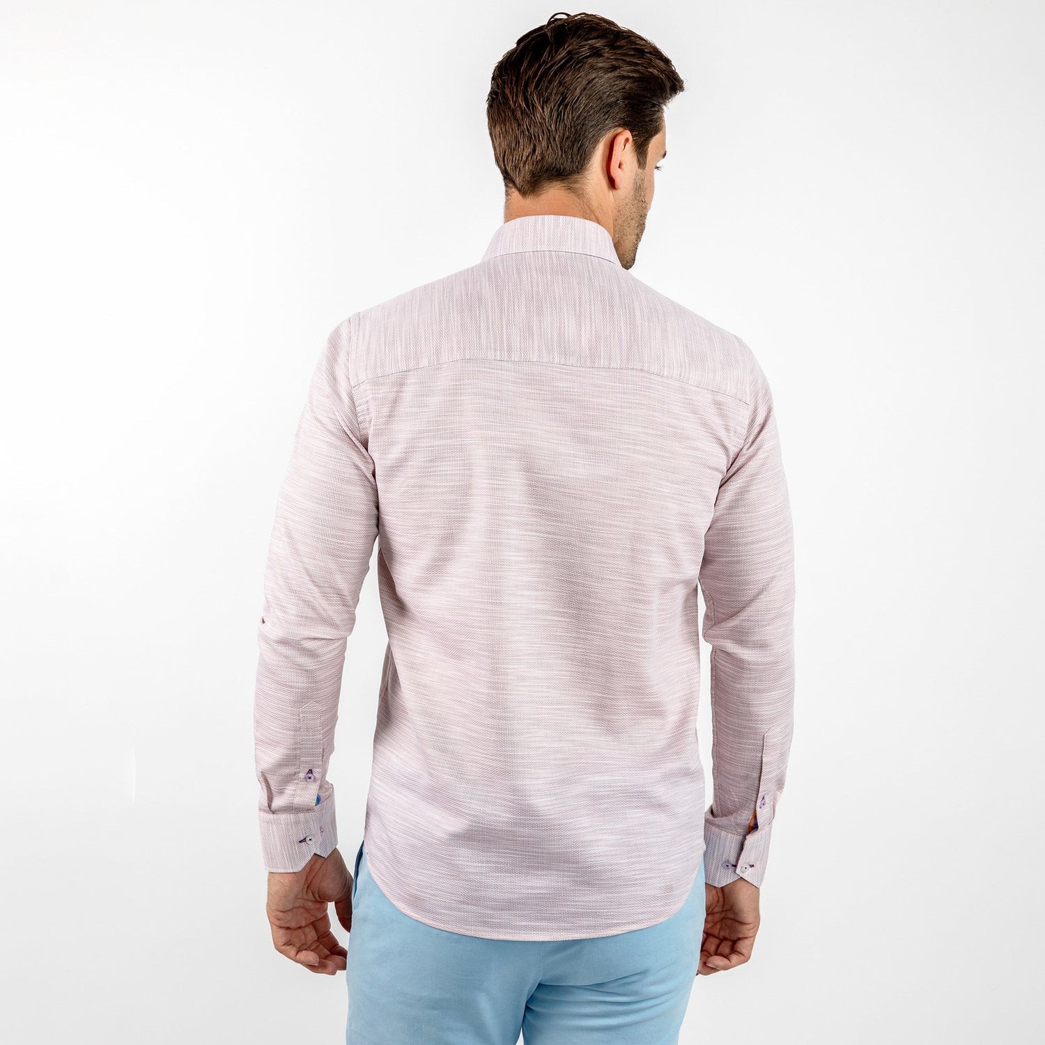 PASTEL KNITTED COTTON CLASSIC SHIRT - Premium Men's Patterned Shirt by Claudio Lugli | Bold Design, Tailored Fit, Best Printed Shirts