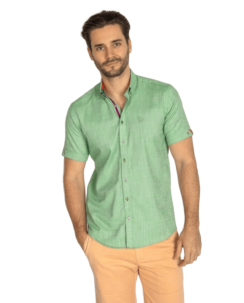 Pastel Texture Classic Short Sleeve Shirt - Claudio Lugli Shirts