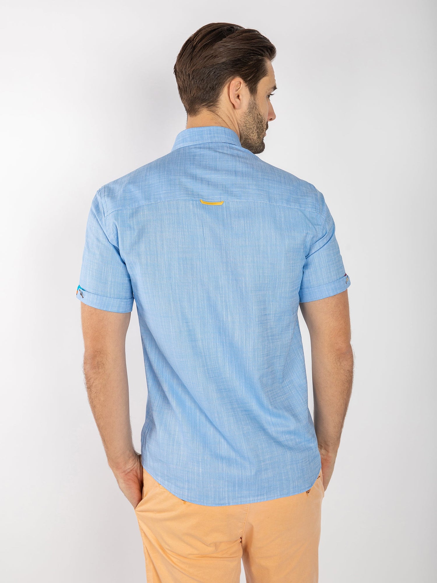 PASTEL TEXTURE SHORT SLEEVE SHIRT - Claudio Lugli Shirts