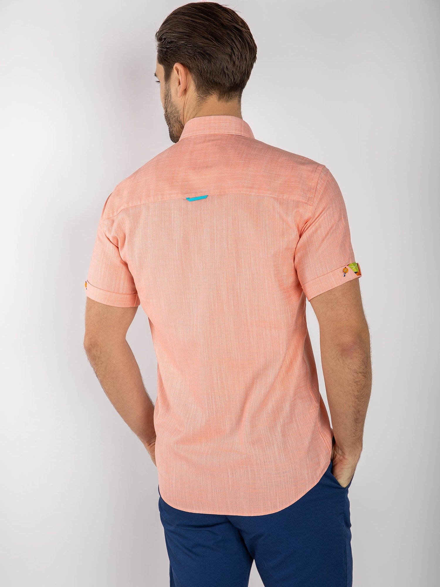 PASTEL TEXTURE SHORT SLEEVE SHIRT - Claudio Lugli Shirts