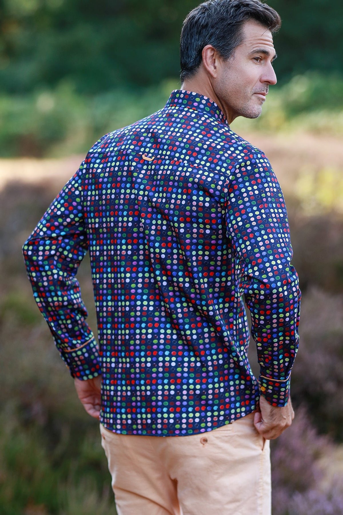 Pinstripe Polka Dot Print Shirt - Claudio Lugli Shirts