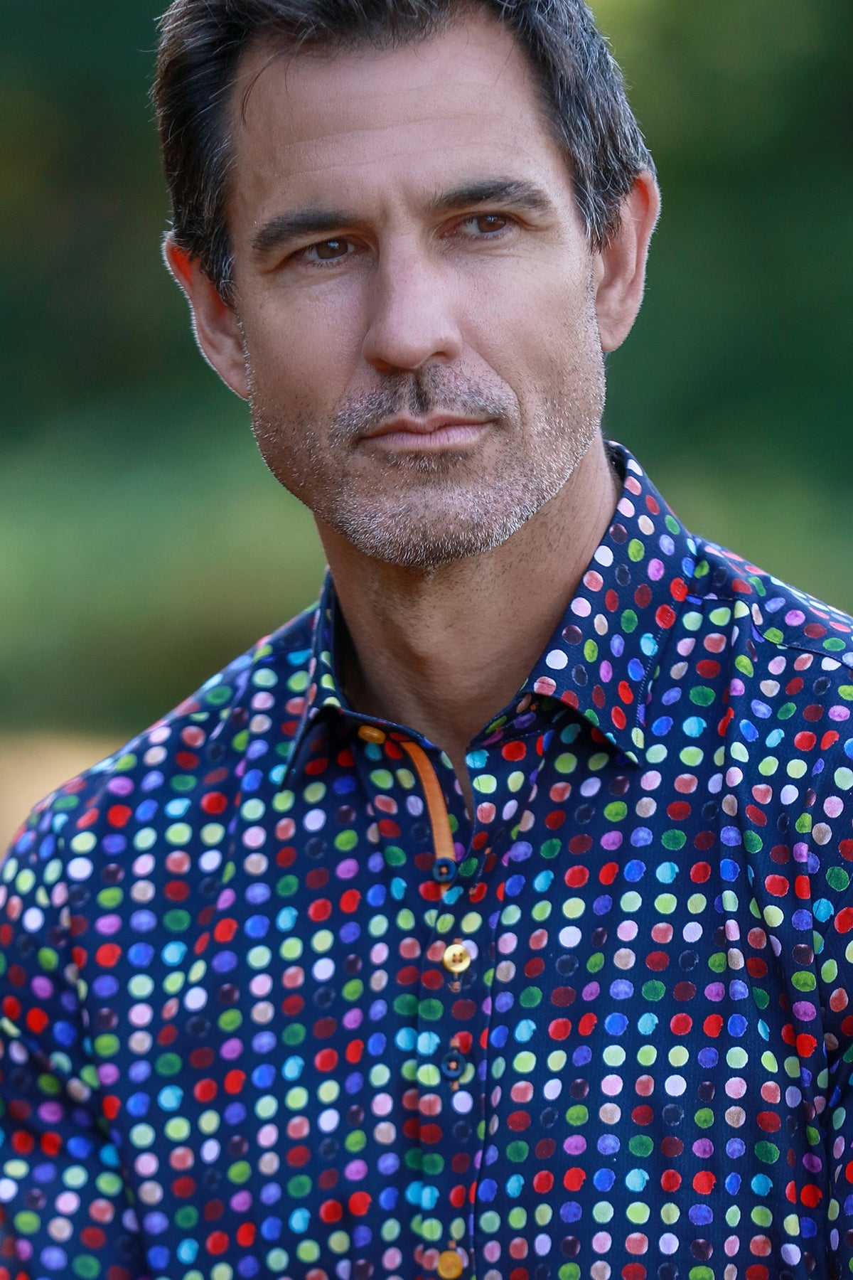Pinstripe Polka Dot Print Shirt - Claudio Lugli Shirts