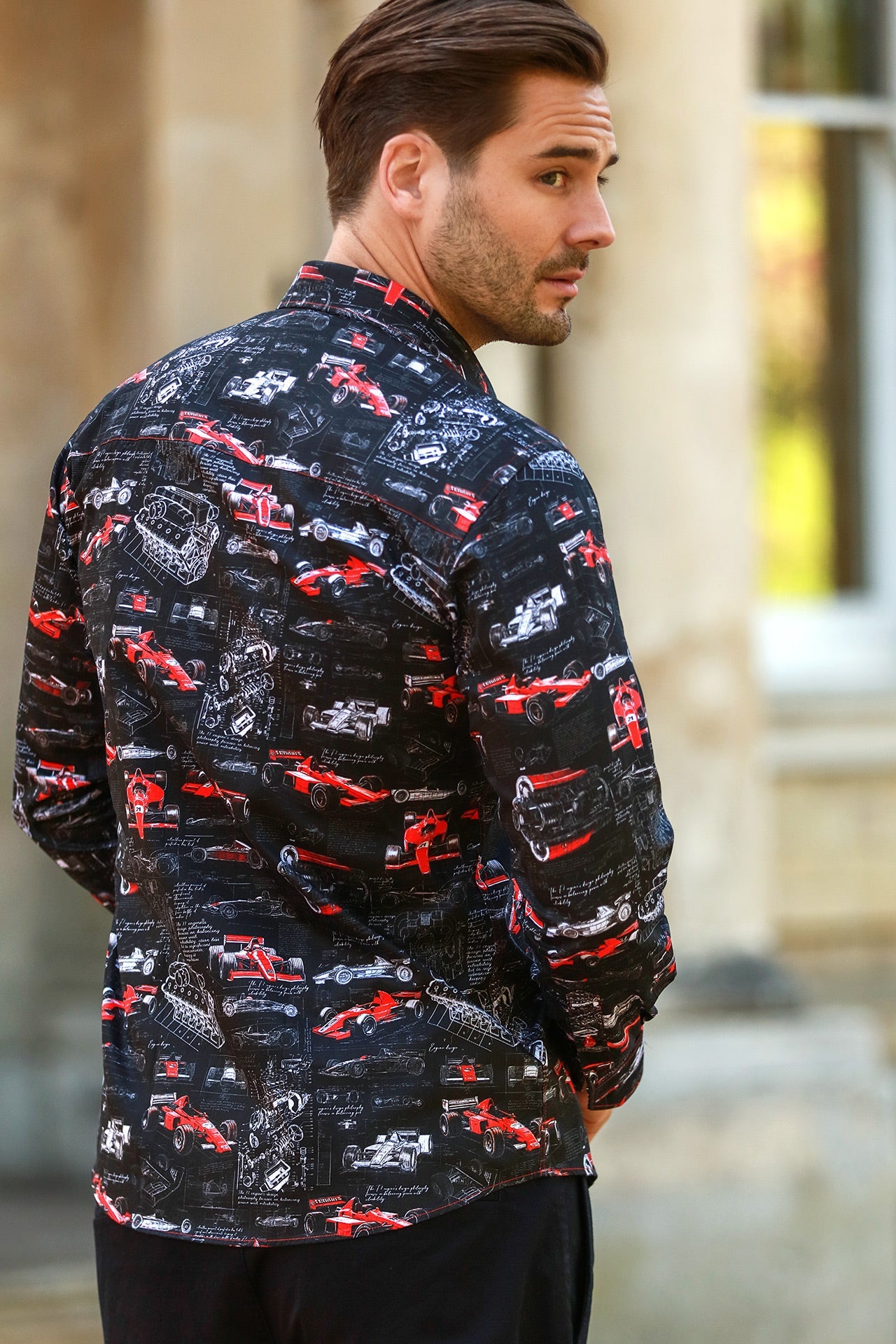 PIT LANE PROTO-TYPE F1 PRINT SHIRT – Premium Men's Patterned Shirt by Claudio Lugli | Bold Design, Tailored Fit, Best Printed Shirts
