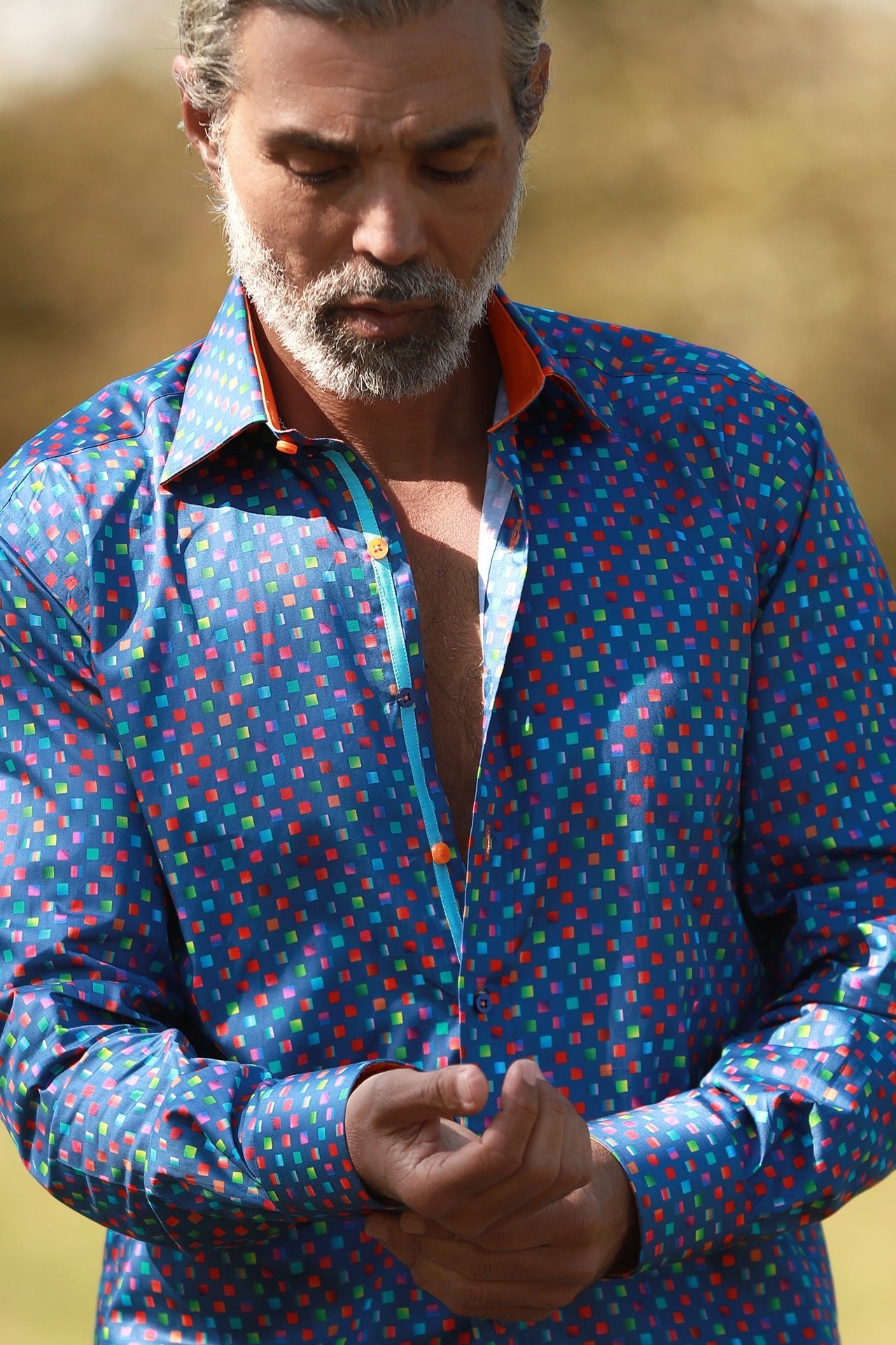 PIXEL MATRIX PRINT SHIRT – Premium Men's Patterned Shirt by Claudio Lugli | Bold Design, Tailored Fit, Best Printed Shirts