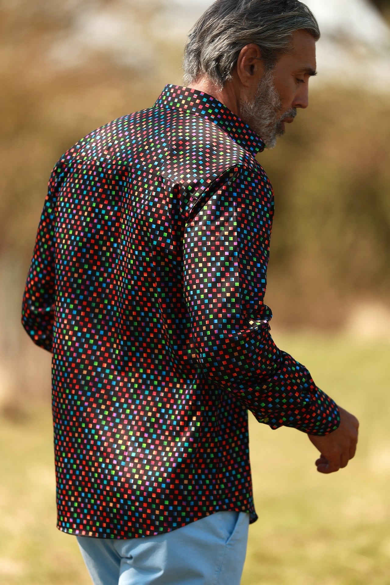 PIXEL MATRIX PRINT SHIRT – Premium Men's Patterned Shirt by Claudio Lugli | Bold Design, Tailored Fit, Best Printed Shirts