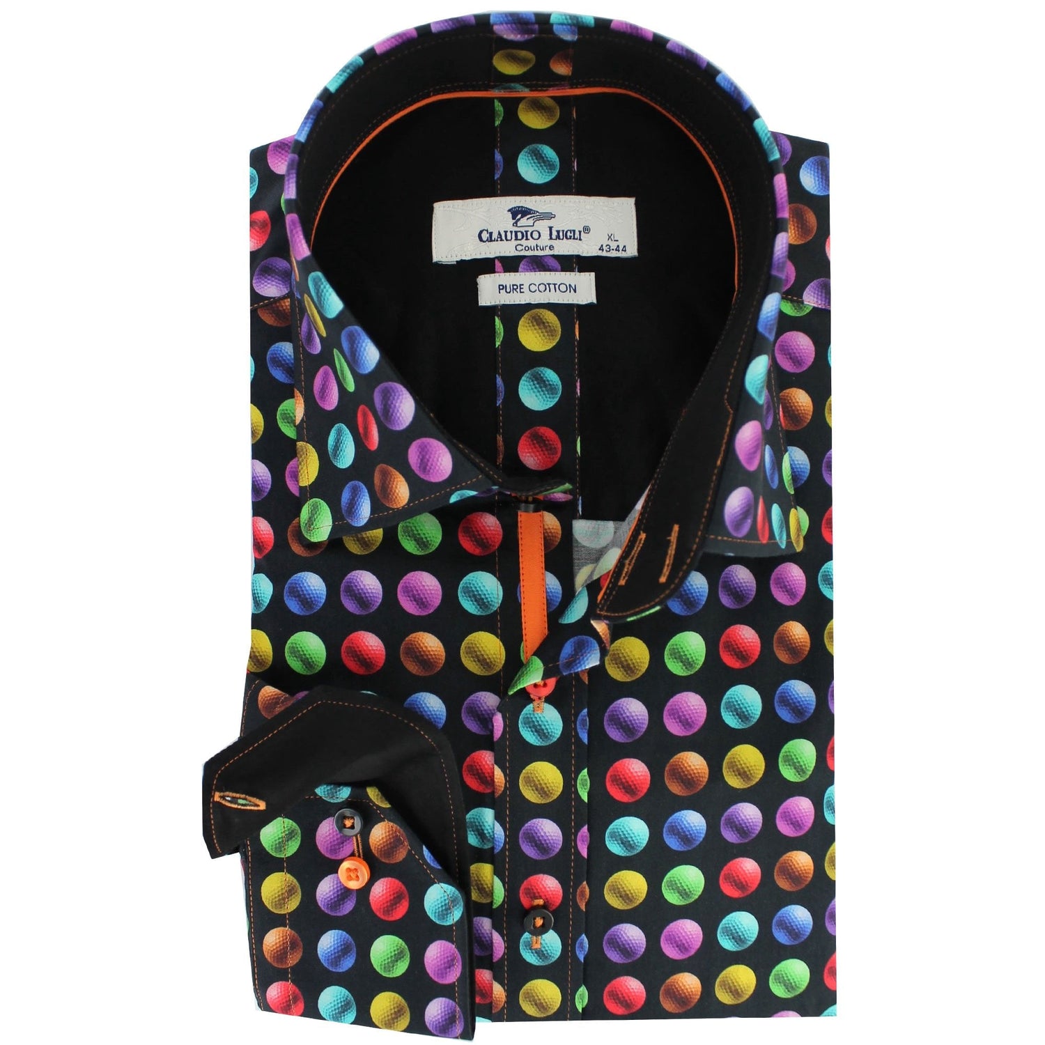 POLKA GROOVES MULTICOLOUR PRINT SHIRT - Premium Men's Patterned Shirt by Claudio Lugli | Bold Design, Tailored Fit, Best Printed Shirts