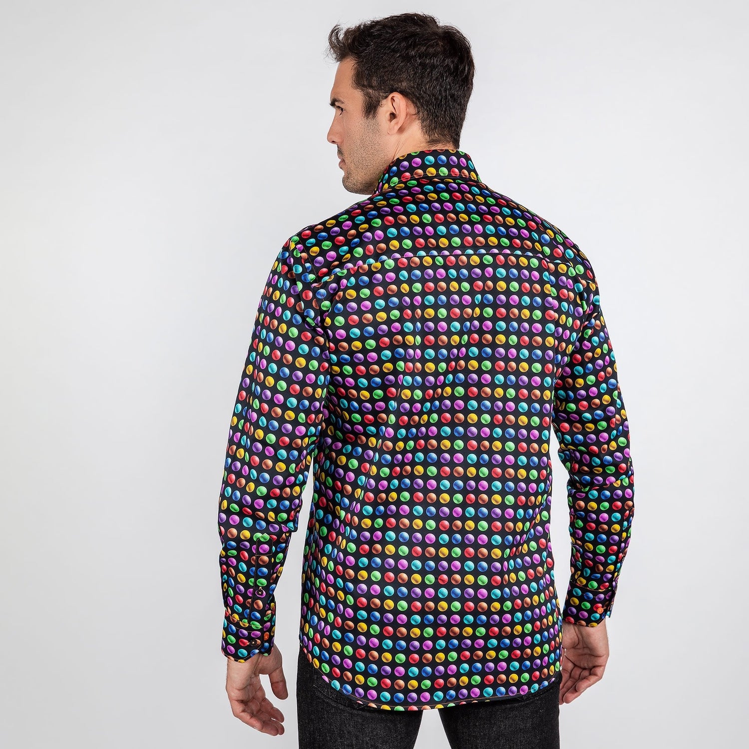 POLKA GROOVES MULTICOLOUR PRINT SHIRT - Premium Men's Patterned Shirt by Claudio Lugli | Bold Design, Tailored Fit, Best Printed Shirts