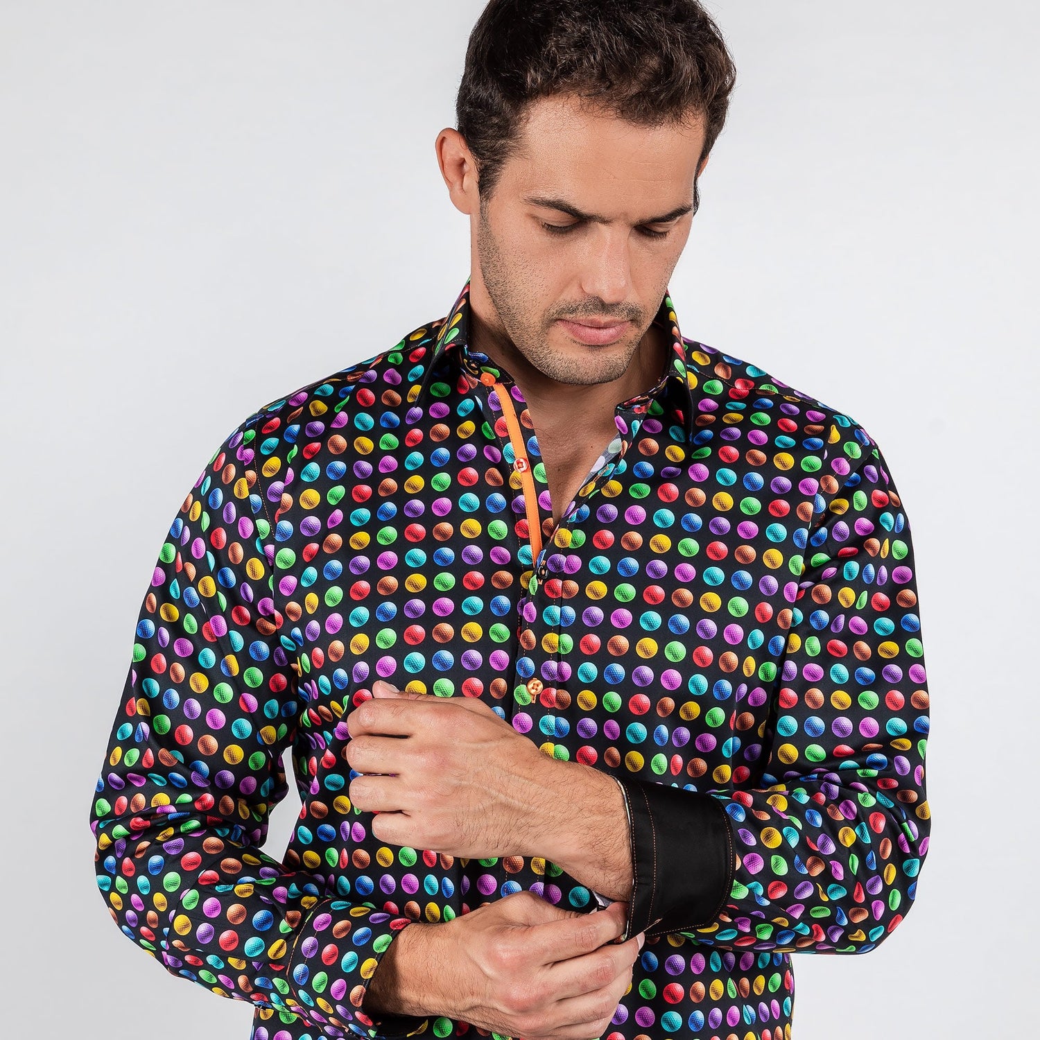 POLKA GROOVES MULTICOLOUR PRINT SHIRT - Premium Men's Patterned Shirt by Claudio Lugli | Bold Design, Tailored Fit, Best Printed Shirts