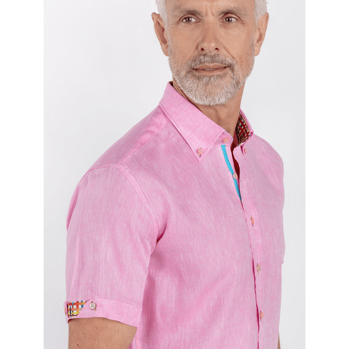 Pure Linen Summer Short Sleeve Shirt - Claudio Lugli Shirts